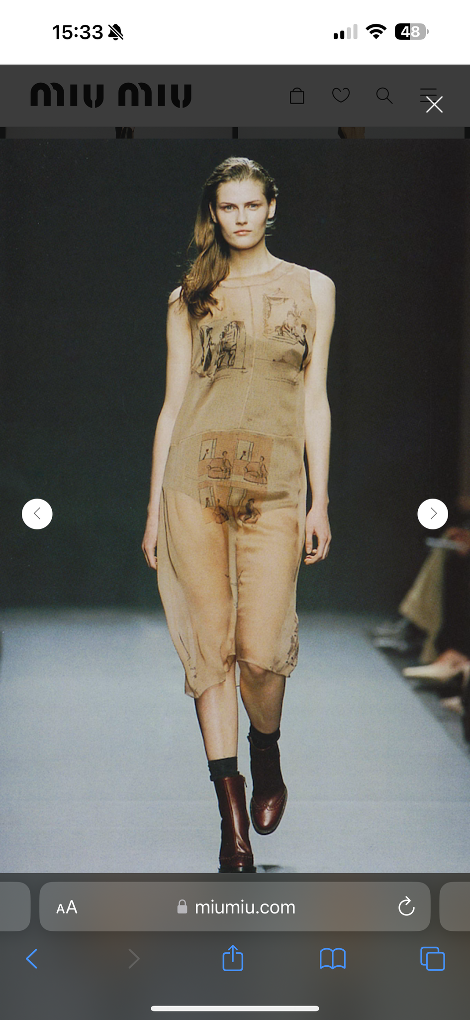 MIU MIU PEYNET ILLUSTRATION DRESS F/W 2003