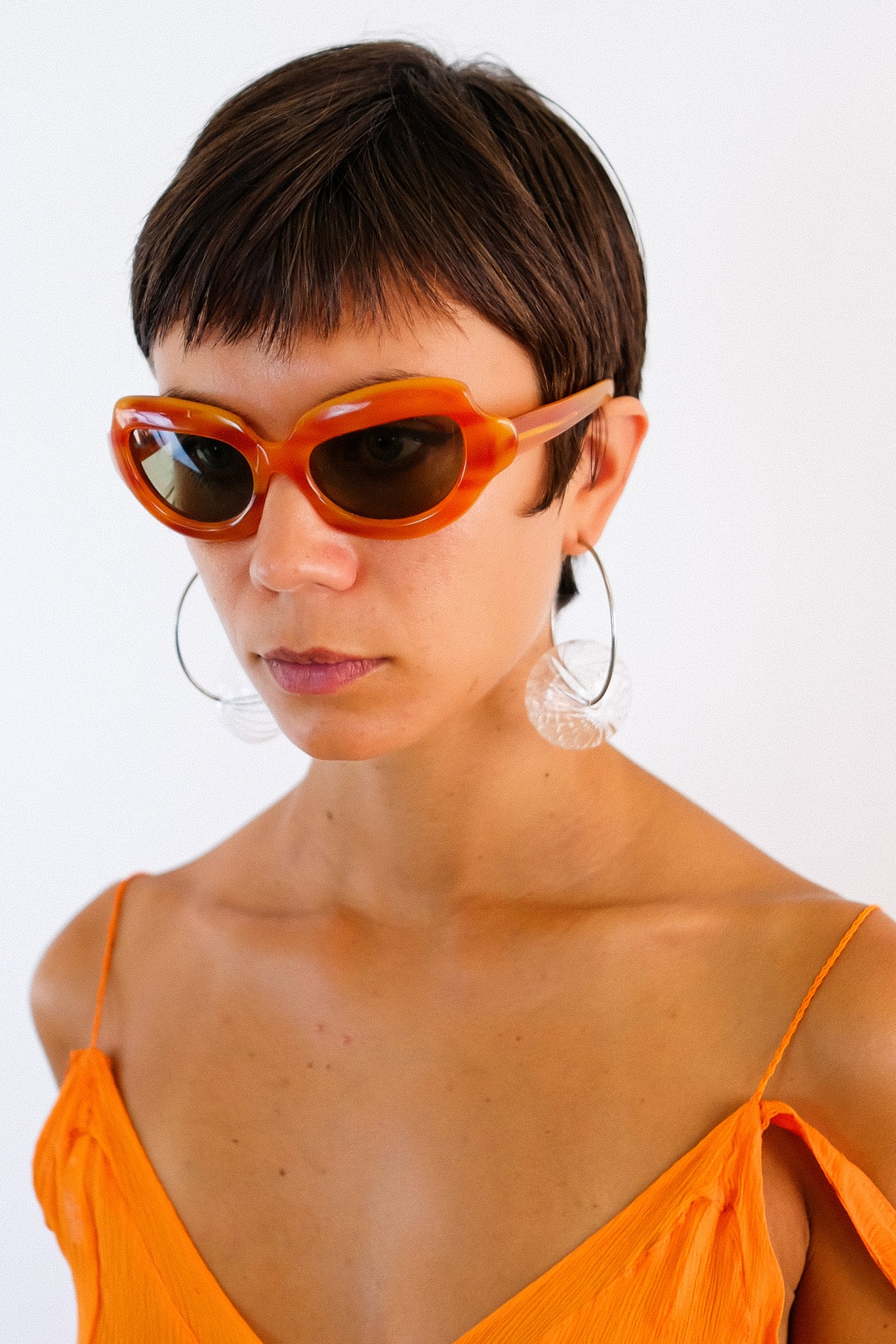 HAND POURED VINTAGE SHADES IN ARANCIA BY PAT EBEL