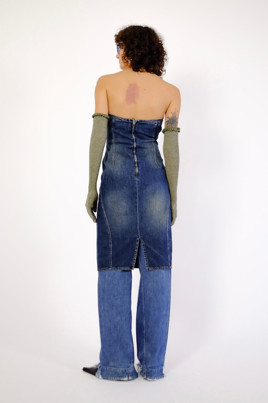 D&G PANELLED DENIM DRESS