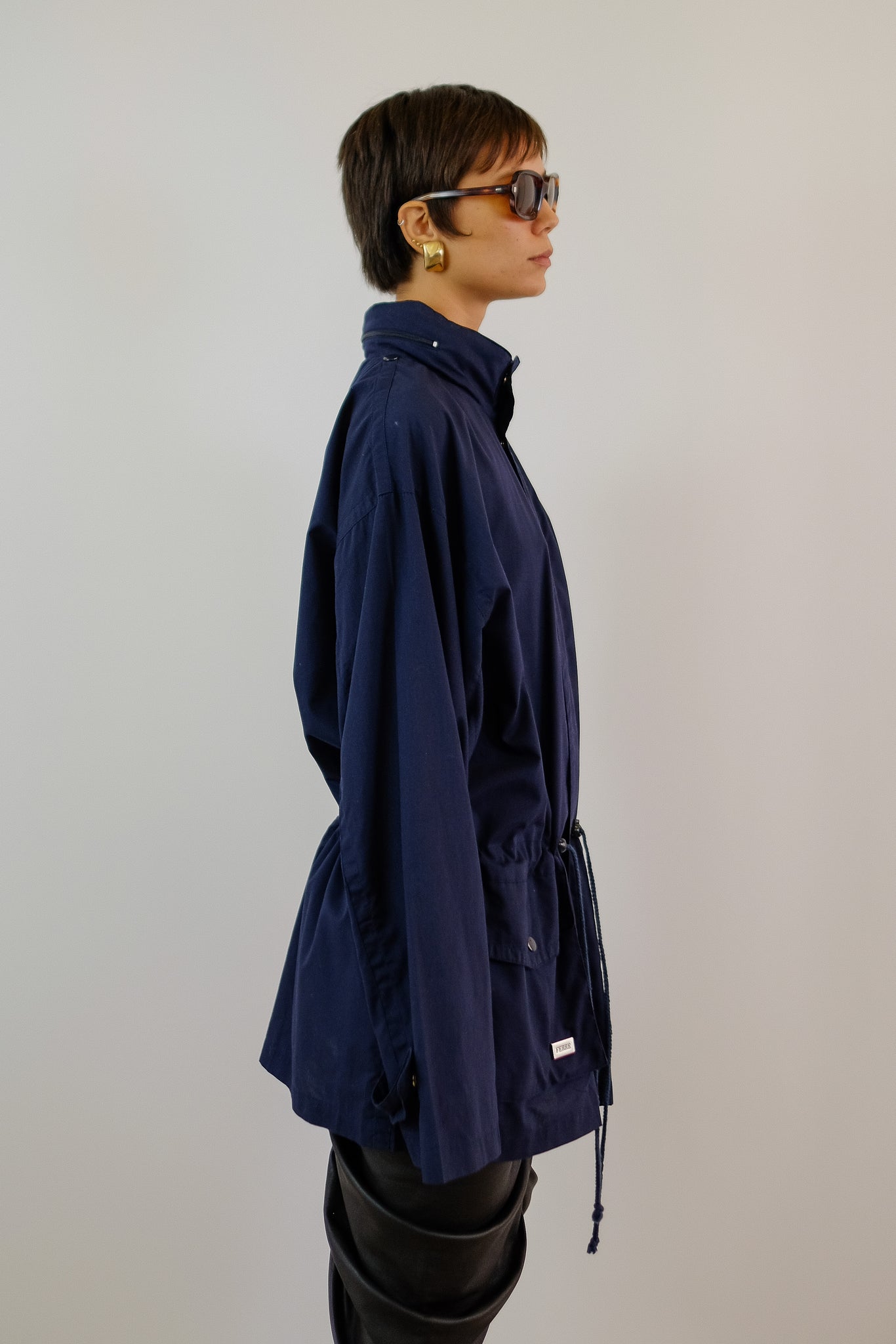 GIANFRANCO FERRE SINCH STORM JACKET IN NAVY