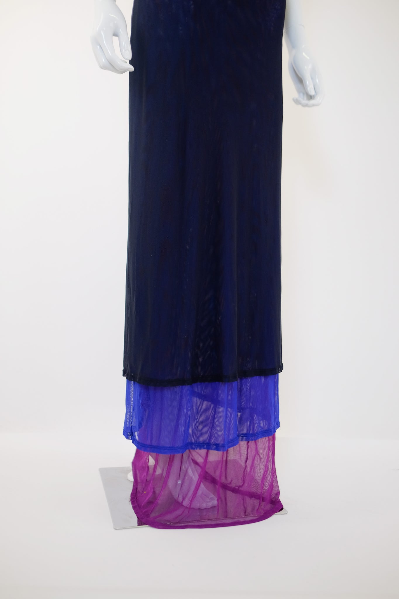 MOSCHINO TRIPLE TIERED MESH DRESS