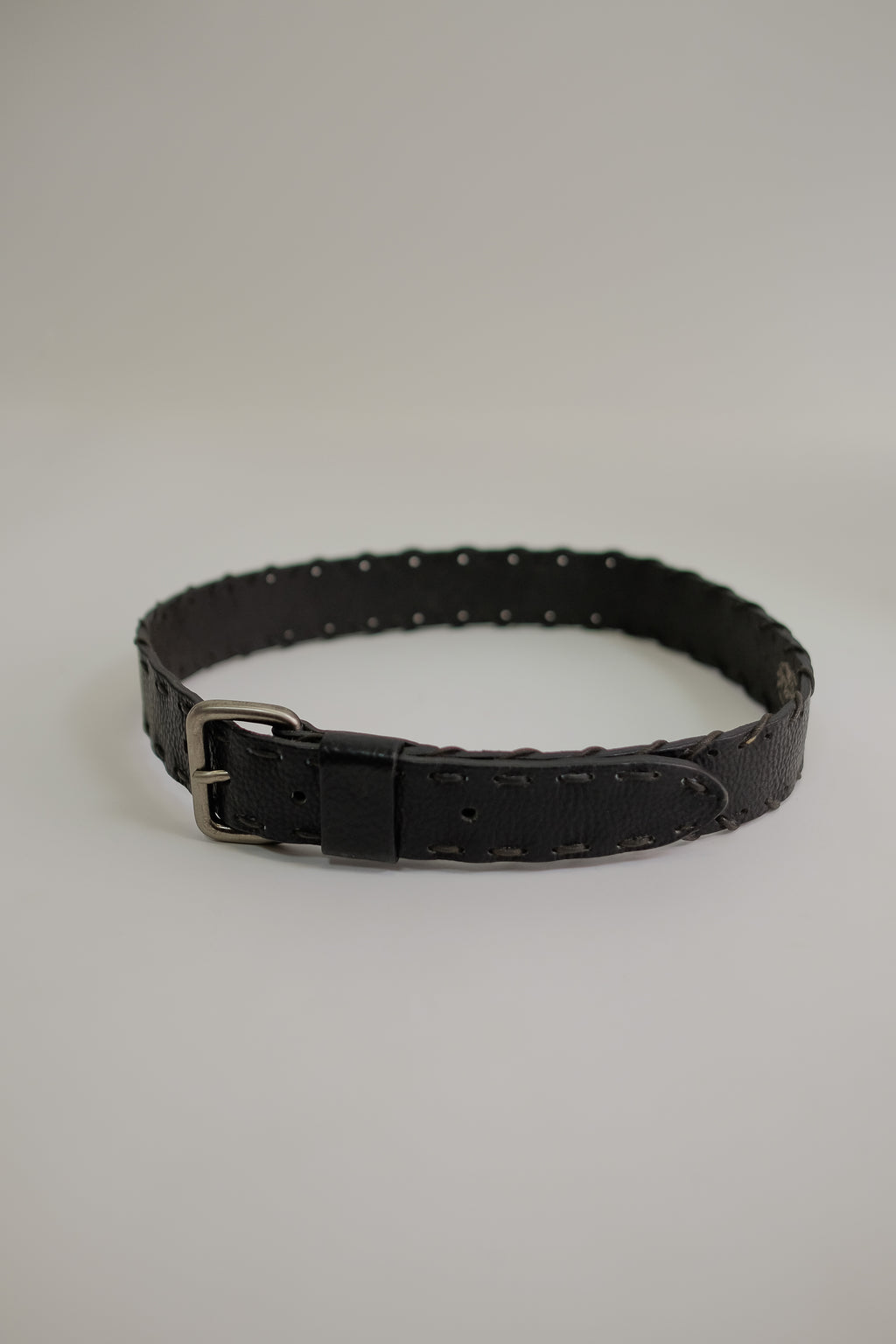 FLORENCE MADE INTRECCIATO LEATHER BELT IN BLACK