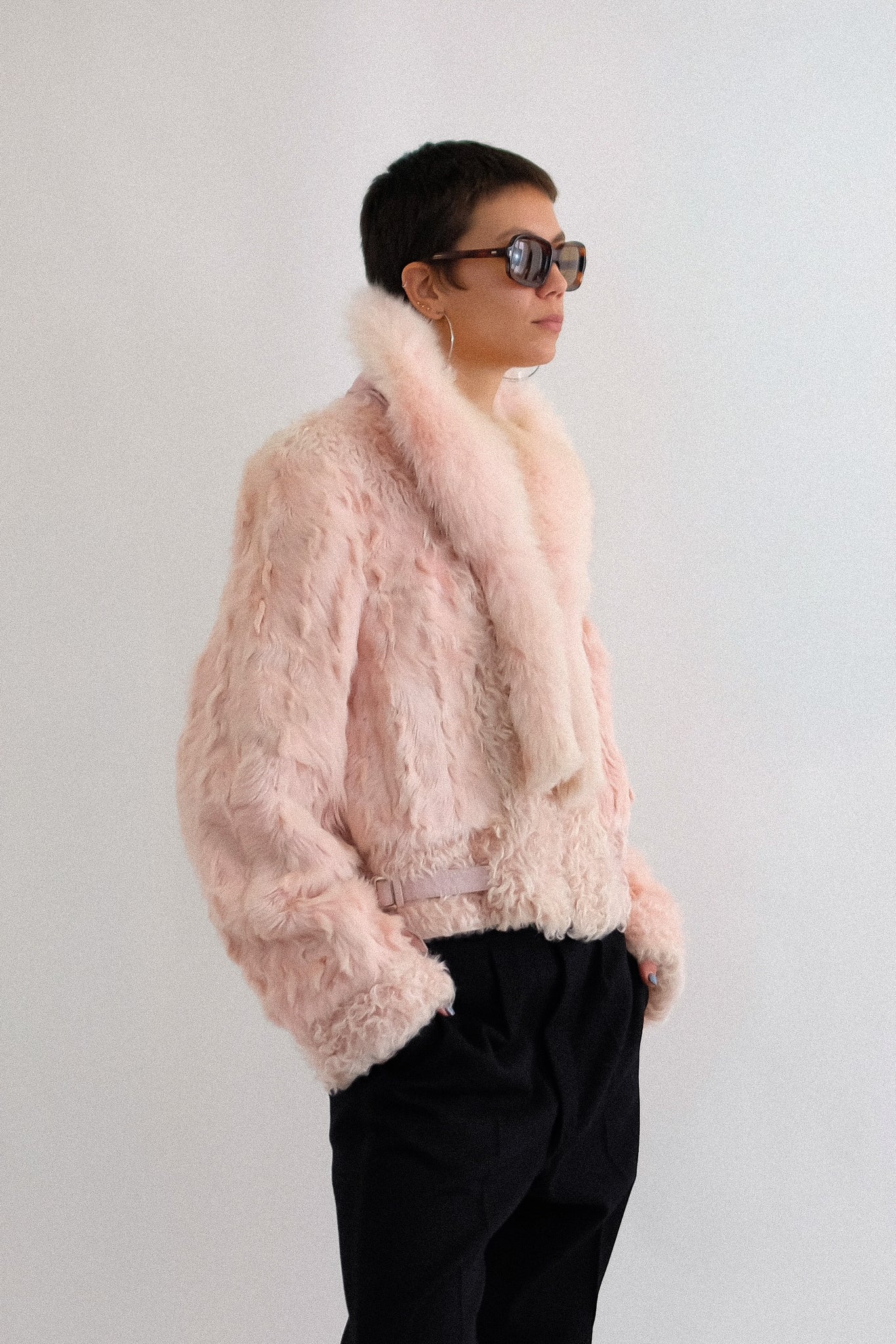 FUR JACKET IN PINK