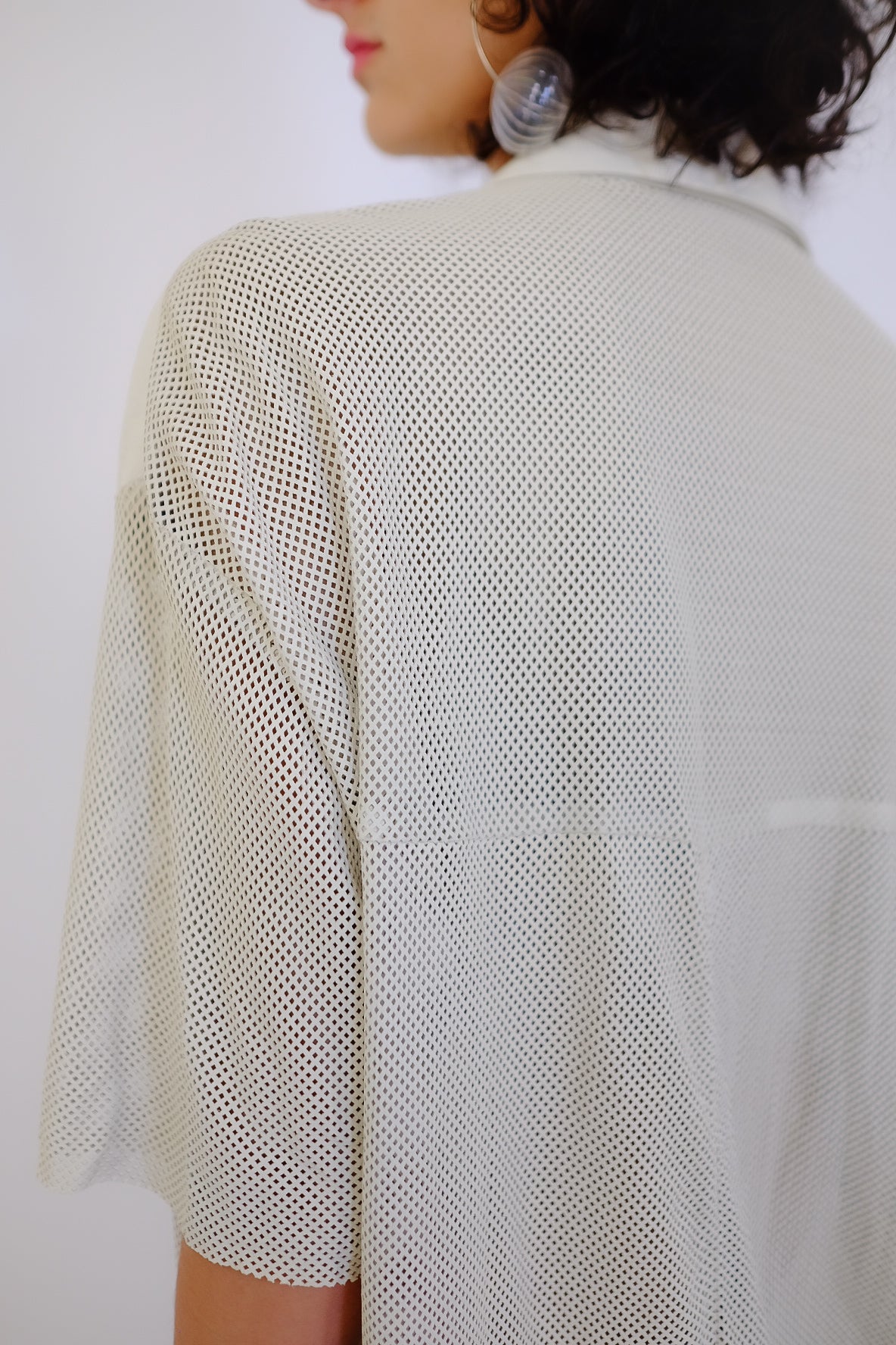 DROME PERFORATED LEATHER SHIRT