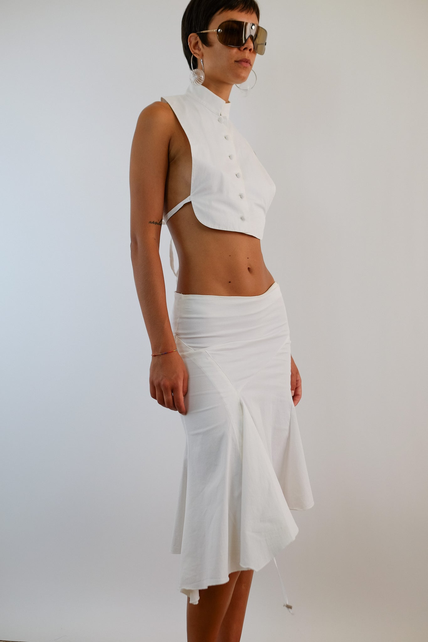 FLAVIO CASTELLANI DRAWSTRING SKIRT