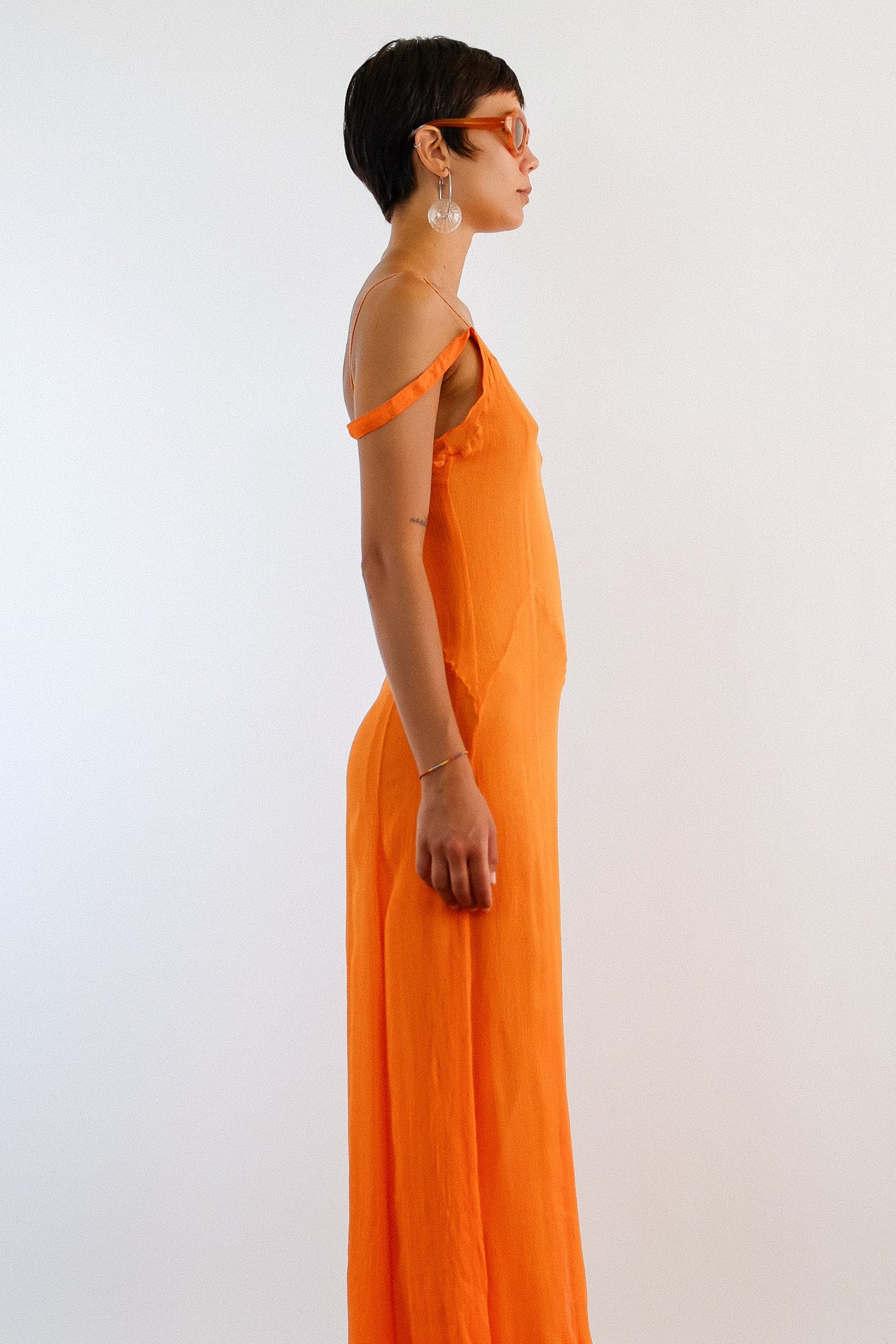 VINTAGE ARANCIA GOWN IN DOUBLE LAYERED SILK CHIFFON