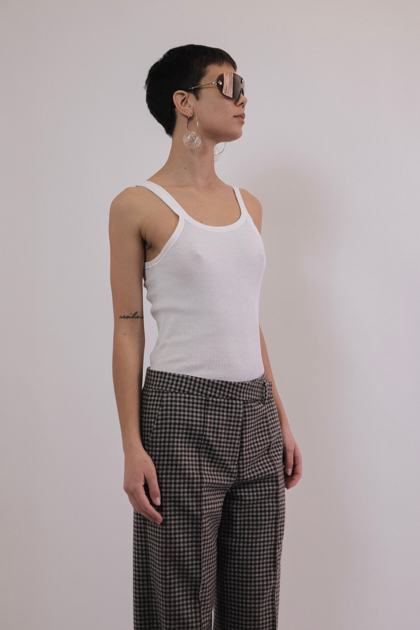 GIORGIO ARMANI PURE CASHMERE CHECK PANTS