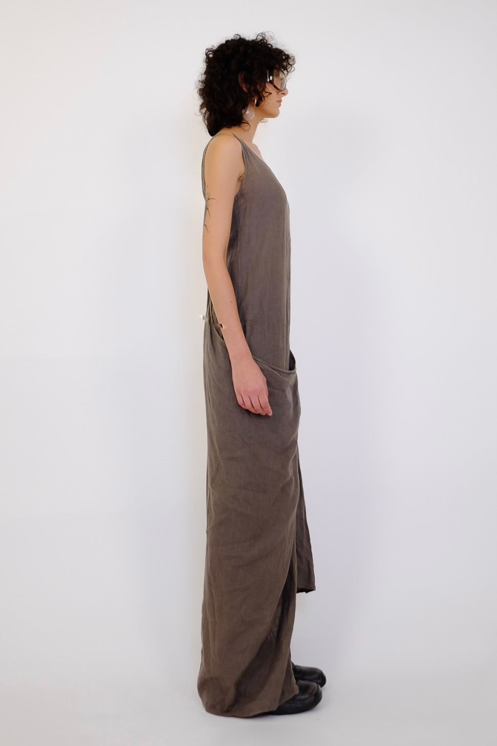 LINEN WRAP MAXI DRESS