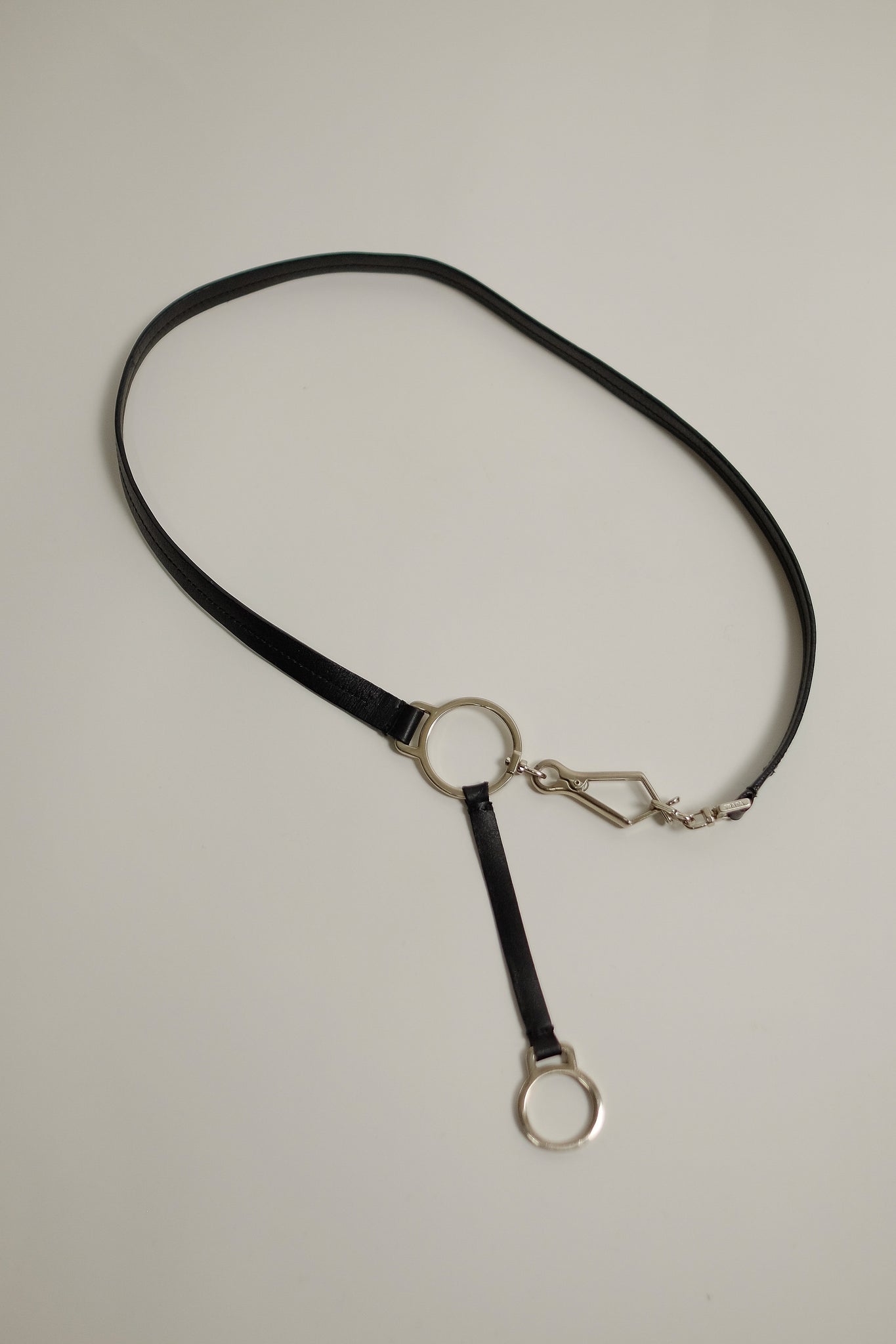 PRADA SKINNY CLIP UTILITY BELT IN BLACK LEATHER