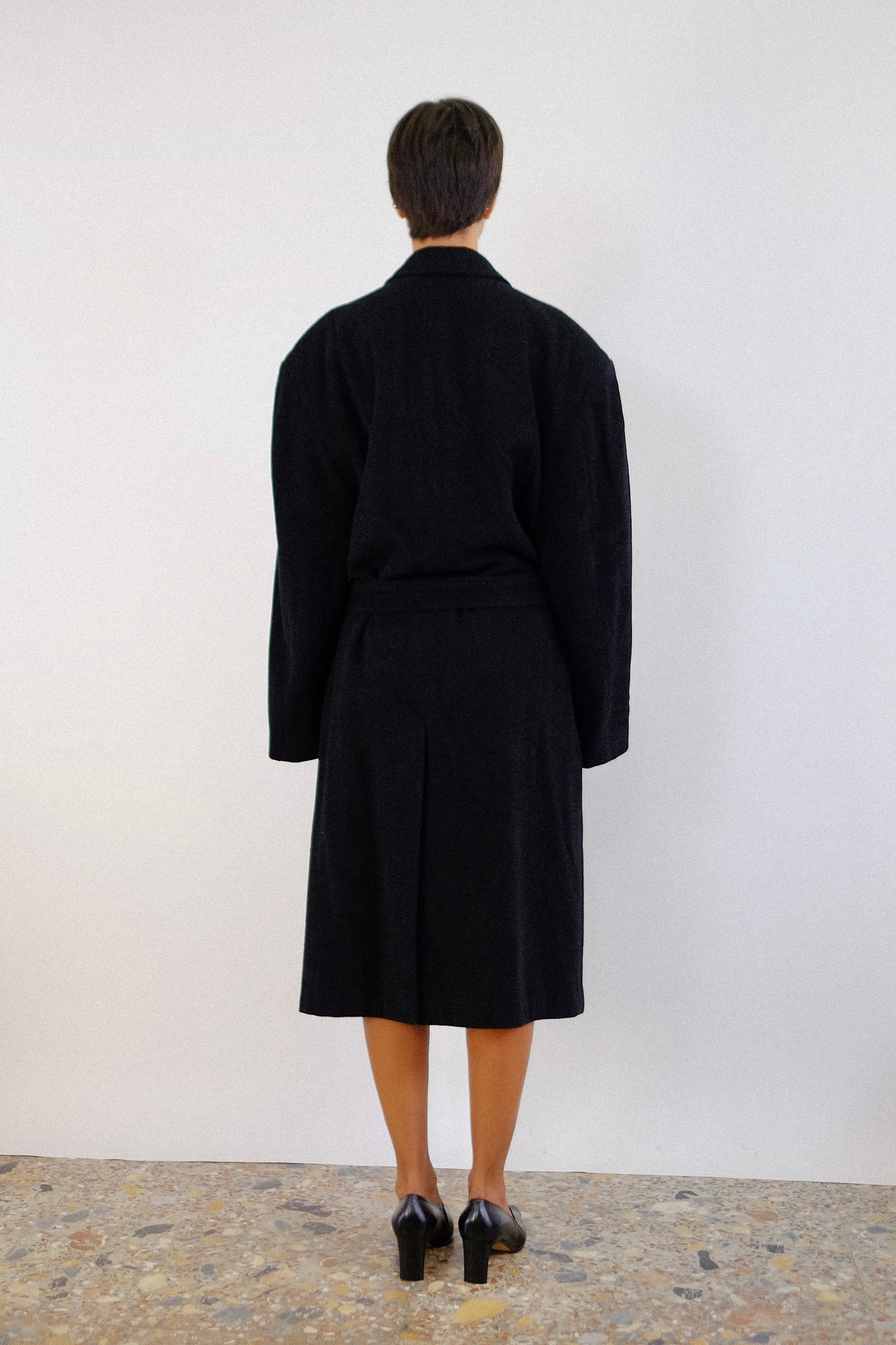 A. LEOPOLDI MENSWEAR WOOL COAT IN DEEP NAVY