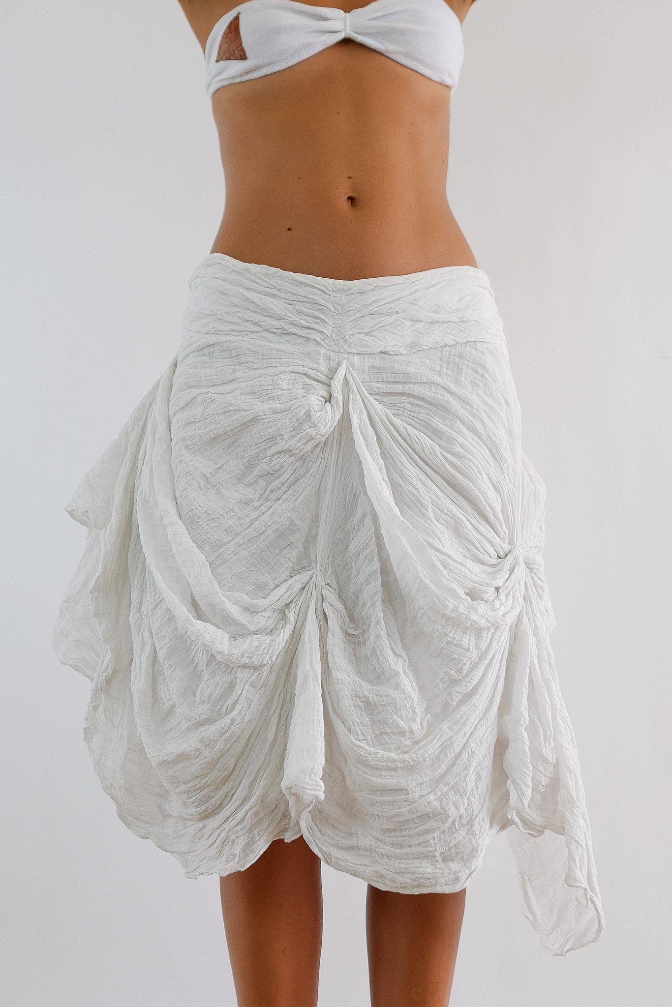 CELYN B. RUCHED COTTON MUSLIN SKIRT