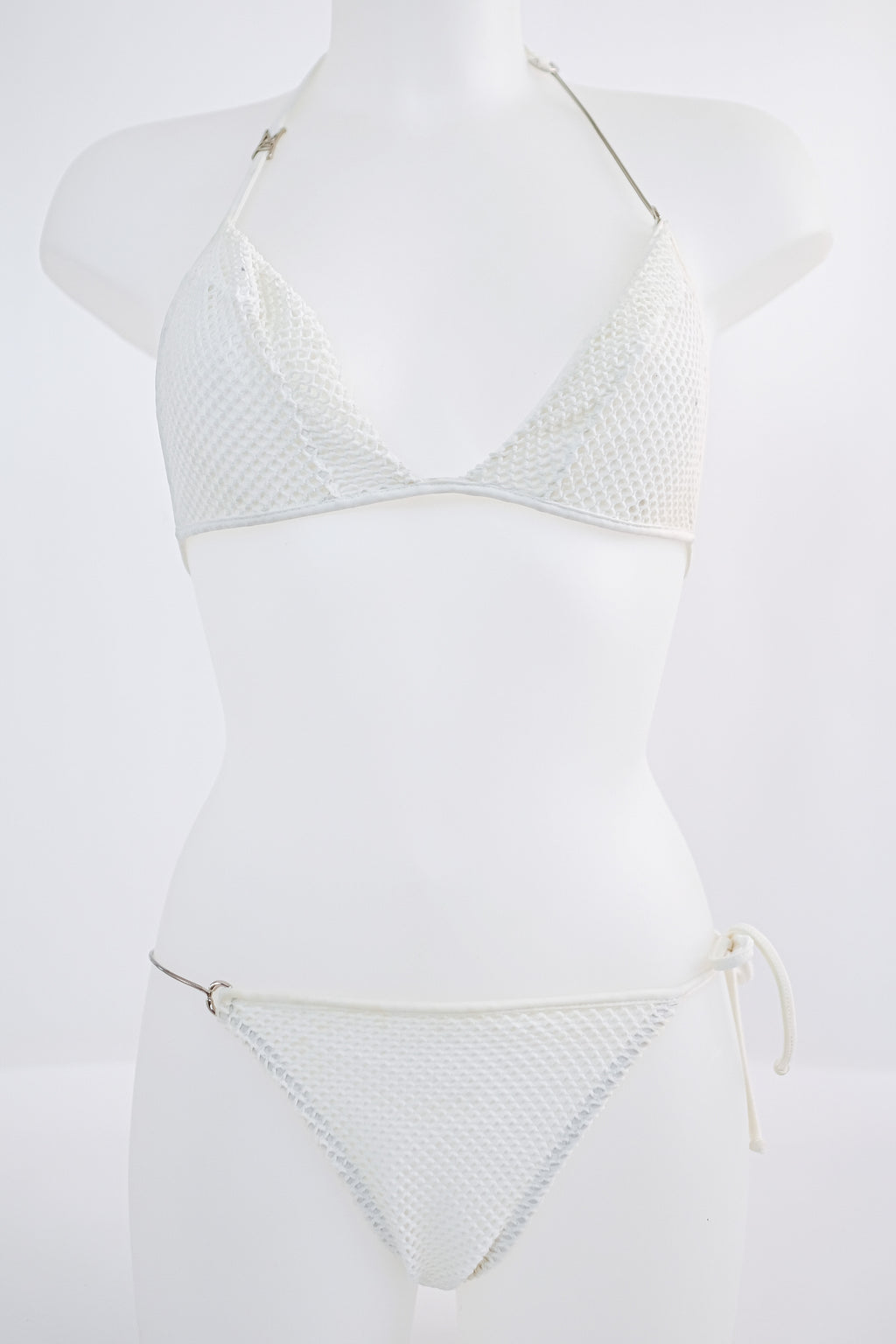 MISS BIKINI MESH KINI IN WHITE
