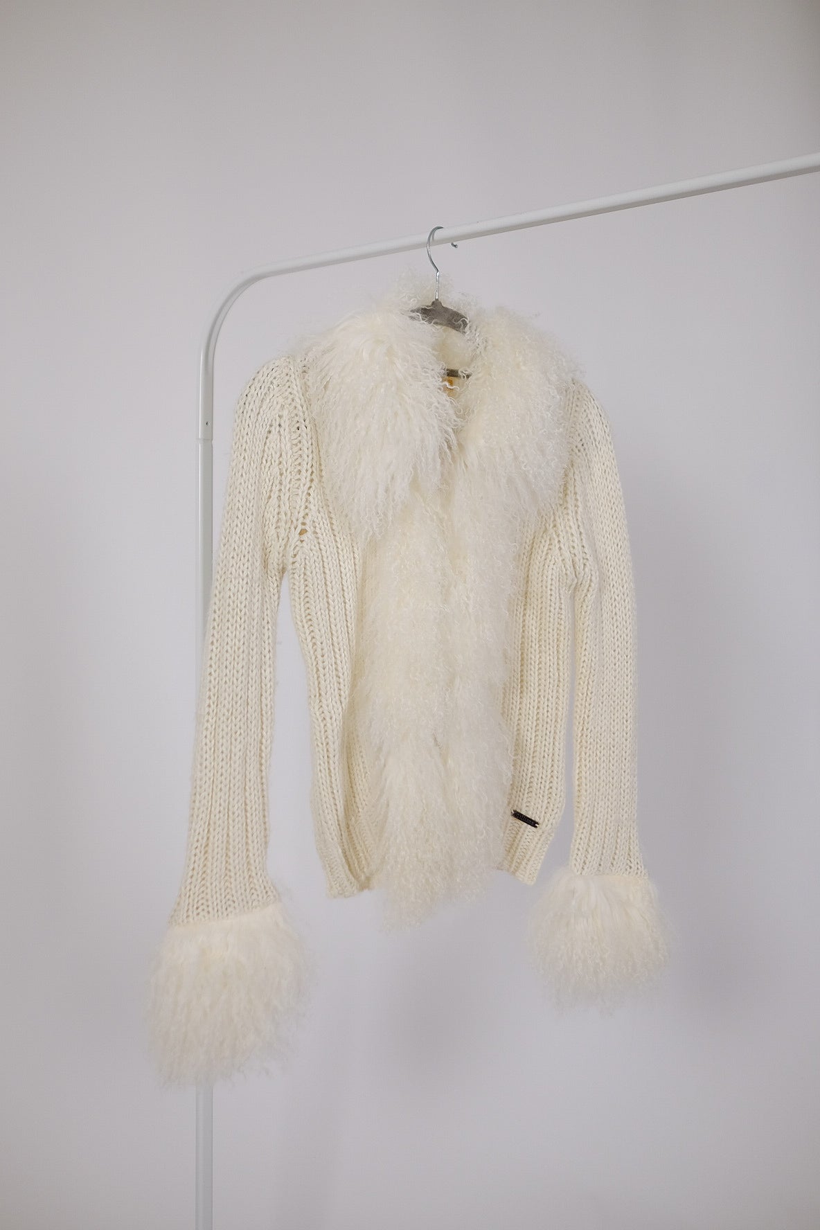 JOHN GALLIANO MONGOLIAN SHEEPSKIN CARDIGAN