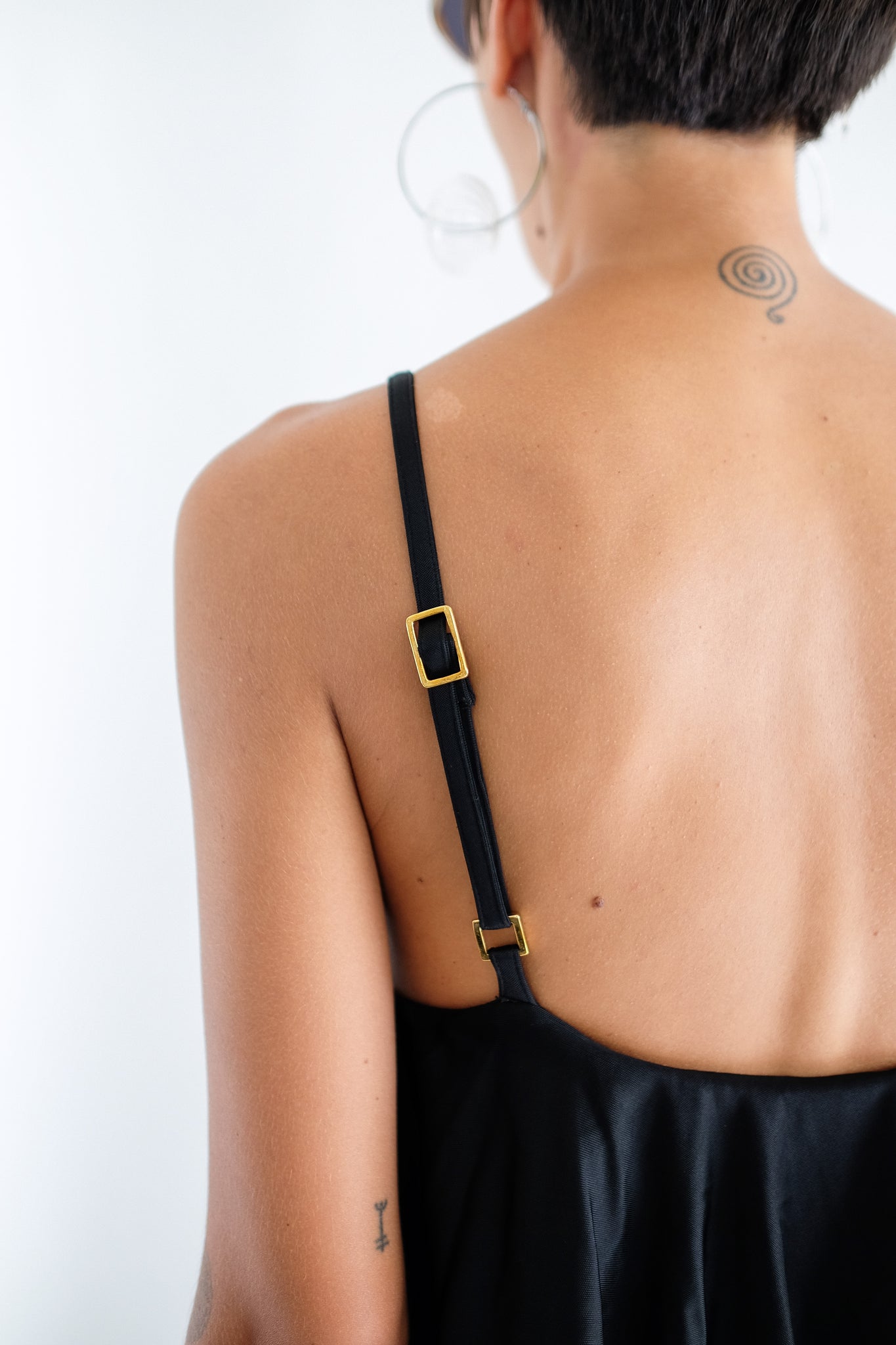 MOSCHINO TIERED DRESS IN BLACK