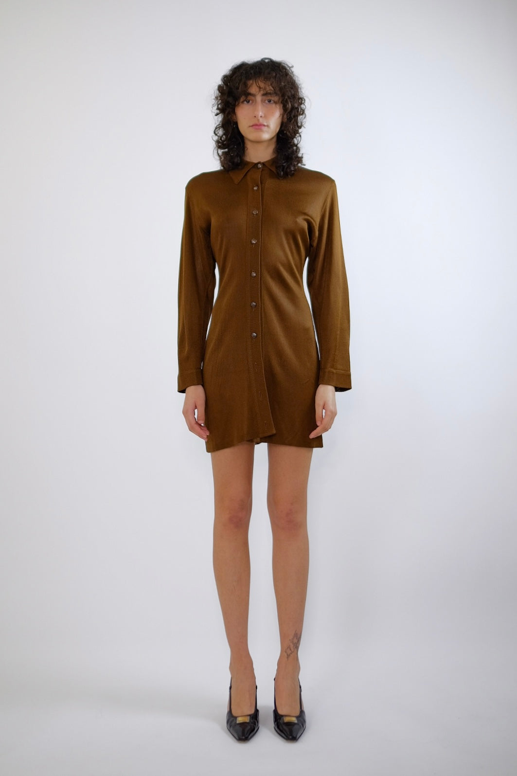 S/S 1986 AZZEDINE ALAÏA BRONZE MINI DRESS