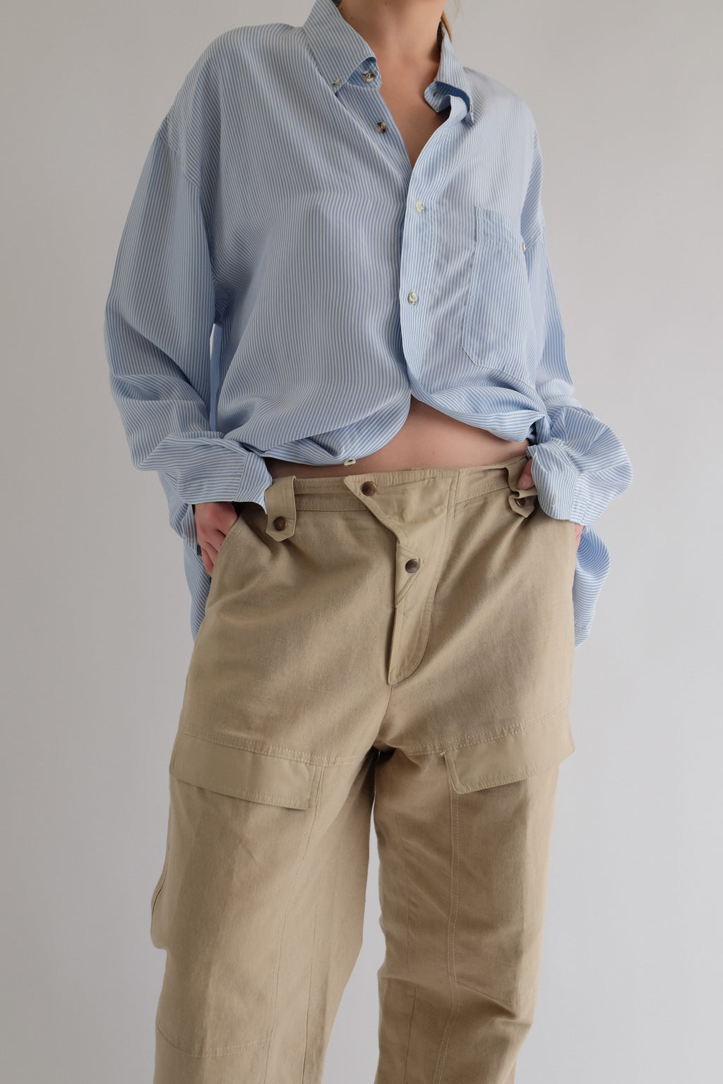 80S BOY OF BIGNAMI LINEN/COTTON PANTS IN BEIGE