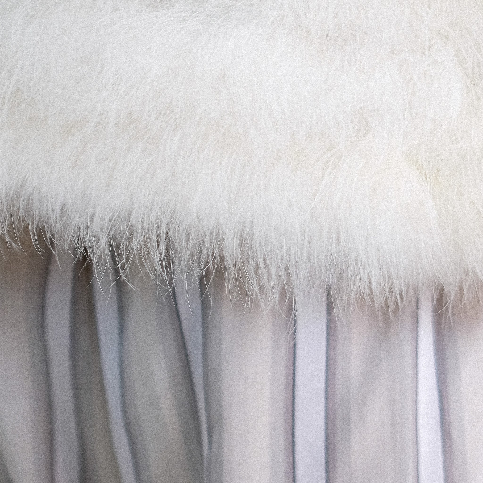 VINTAGE FEATHER CAPELET IN PANNA