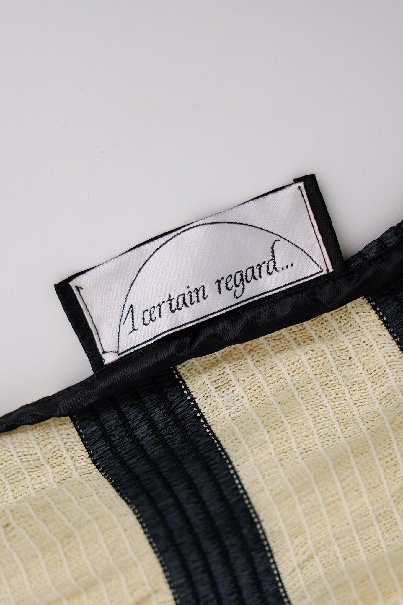 UN CERTAIN REGARD STRIPED RAFFIA MINI DRESS