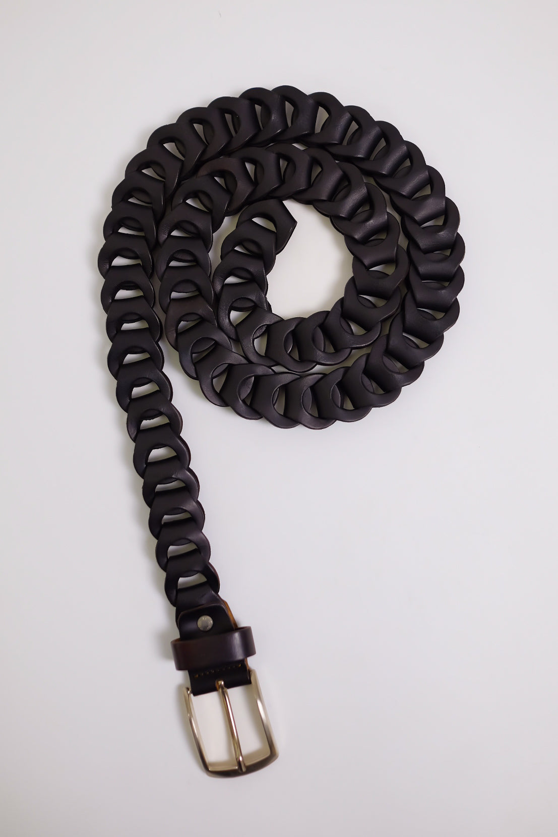 INFINITY LEATHER LINK BELT BY A_COLLECTION