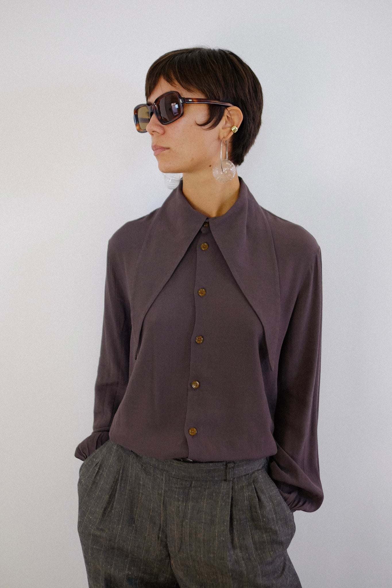 VIVIENNE WESTWOOD BUNNY SHIRT IN DARK LAVENDER
