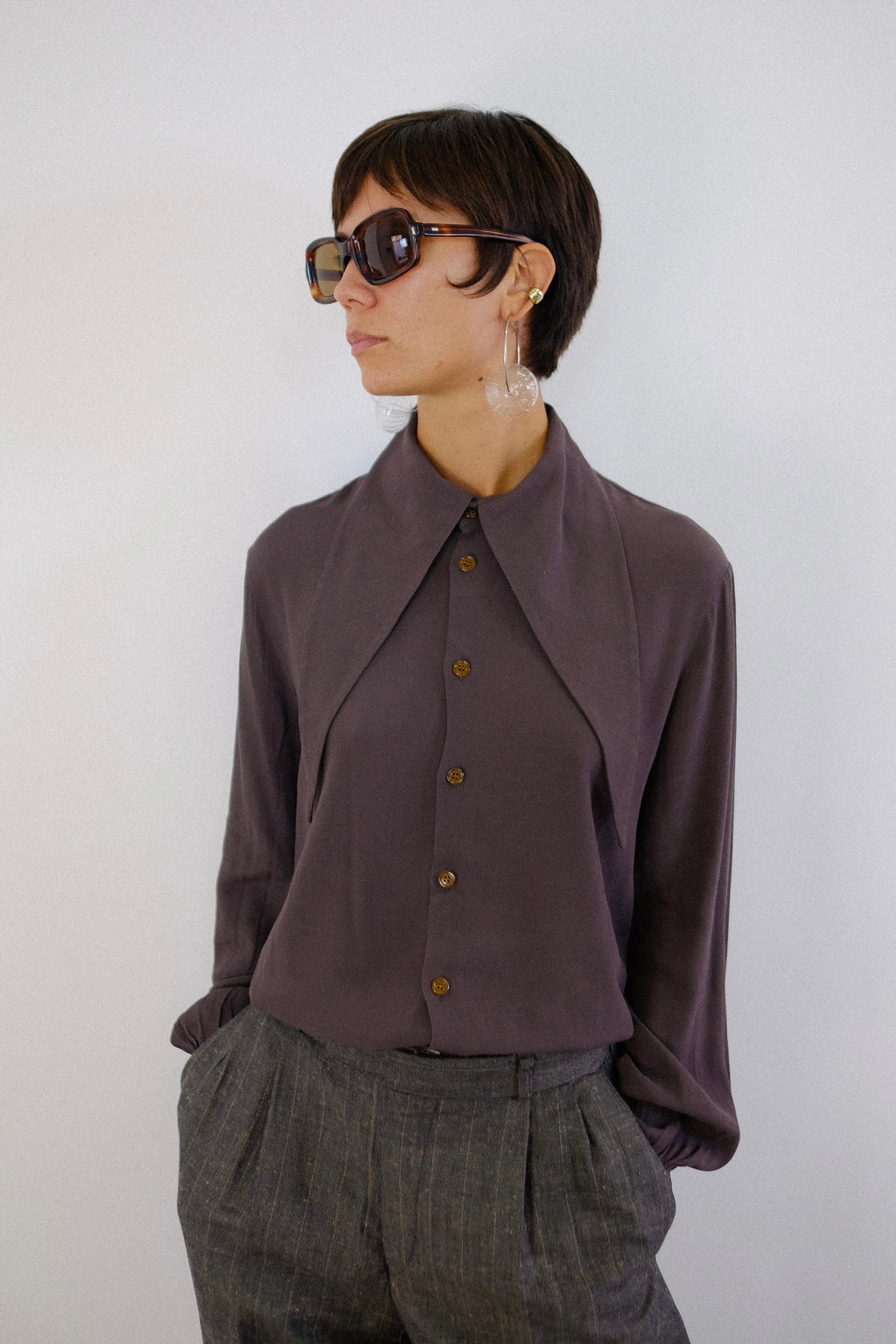 VIVIENNE WESTWOOD BUNNY SHIRT IN DARK LAVENDER