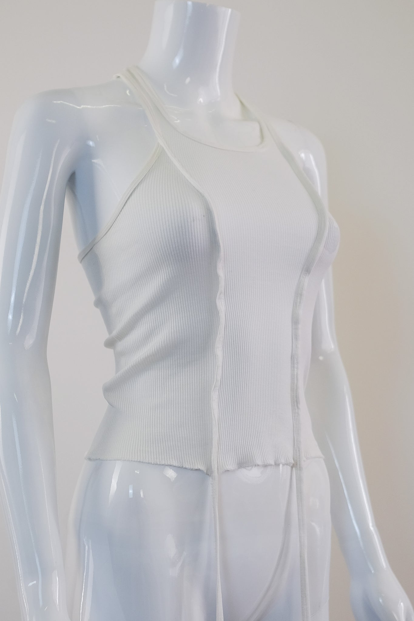 JOHN RICHMOND SUSPENDER TANK IN WHITE