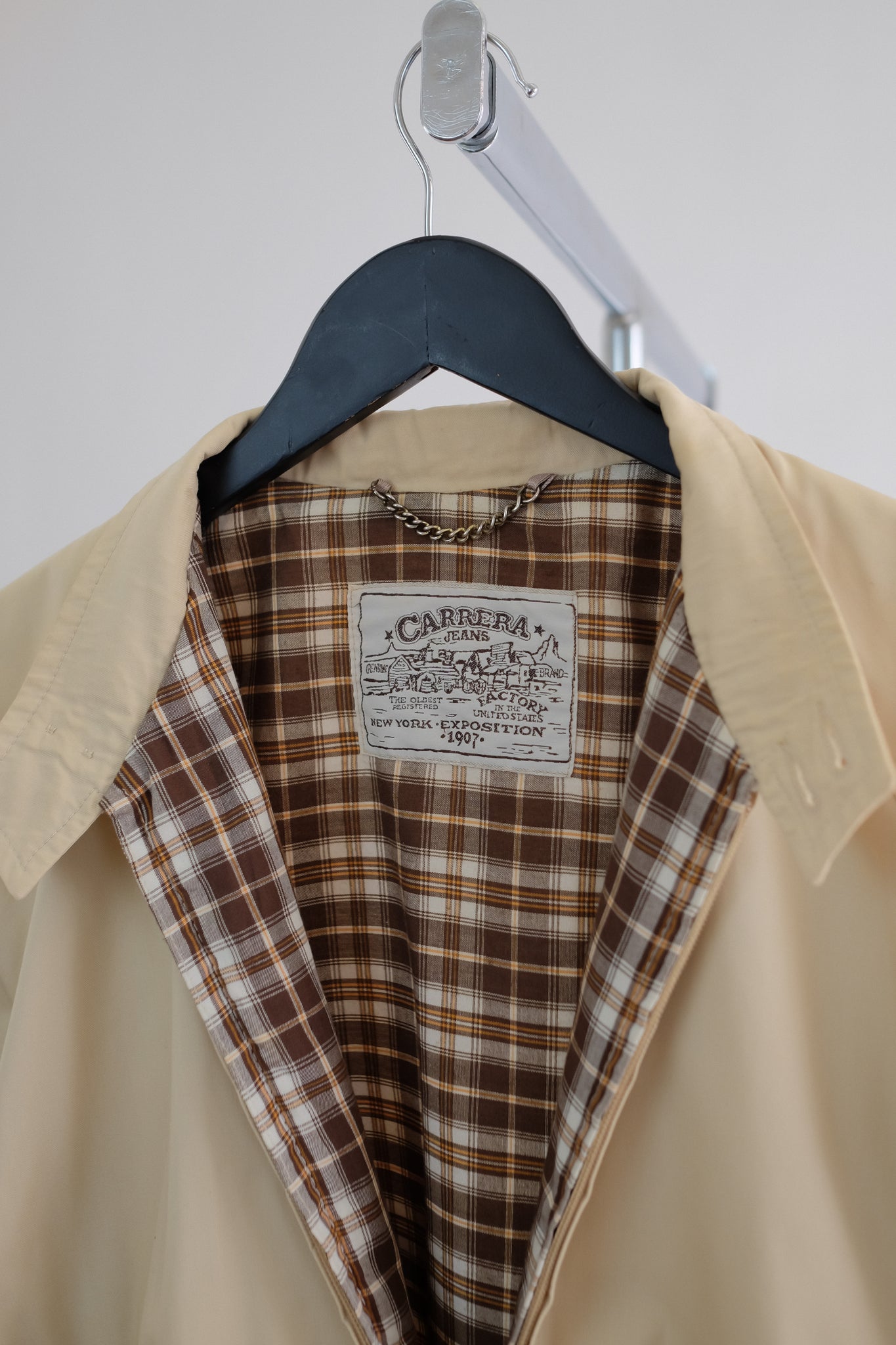 1980S CARRERA UOMO NUMBER BOMBER JACKET IN BEIGE