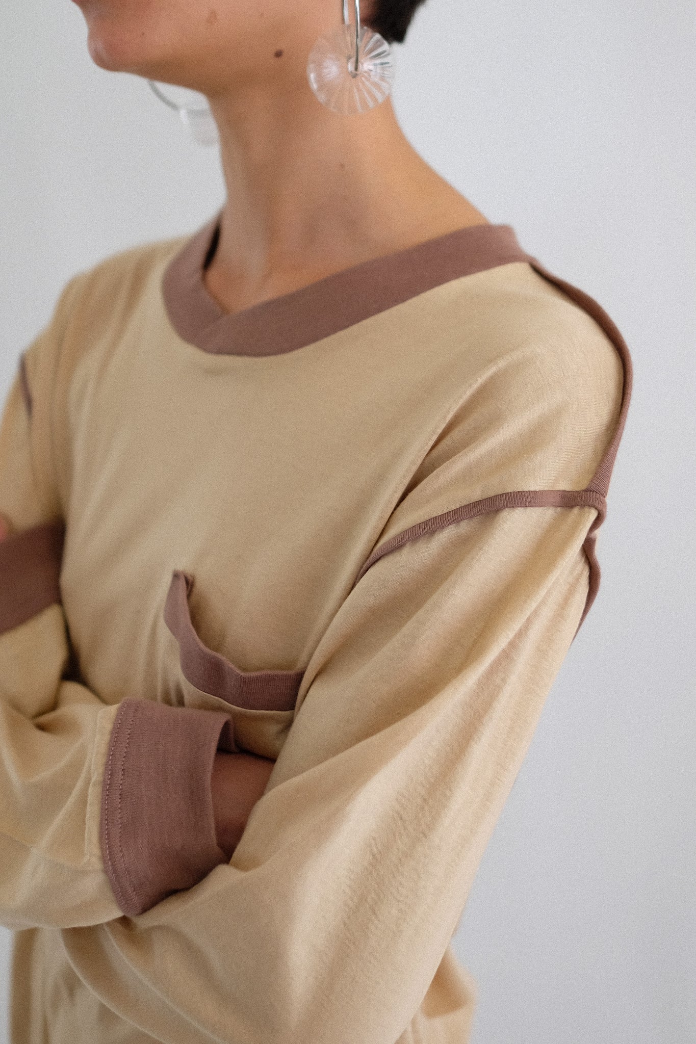 1970S DEADSTOCK ITALIAN PYJAMA SET IN BEIGE