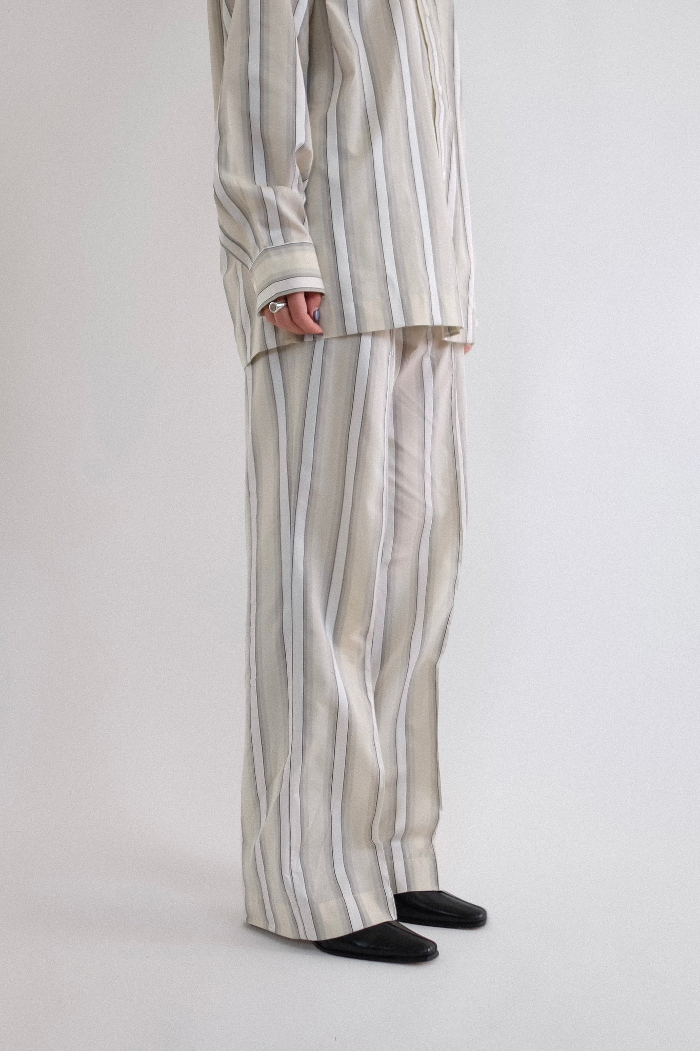 YVES SAINT LAURENT DEADSTOCK COTTON SET IN STRIPE