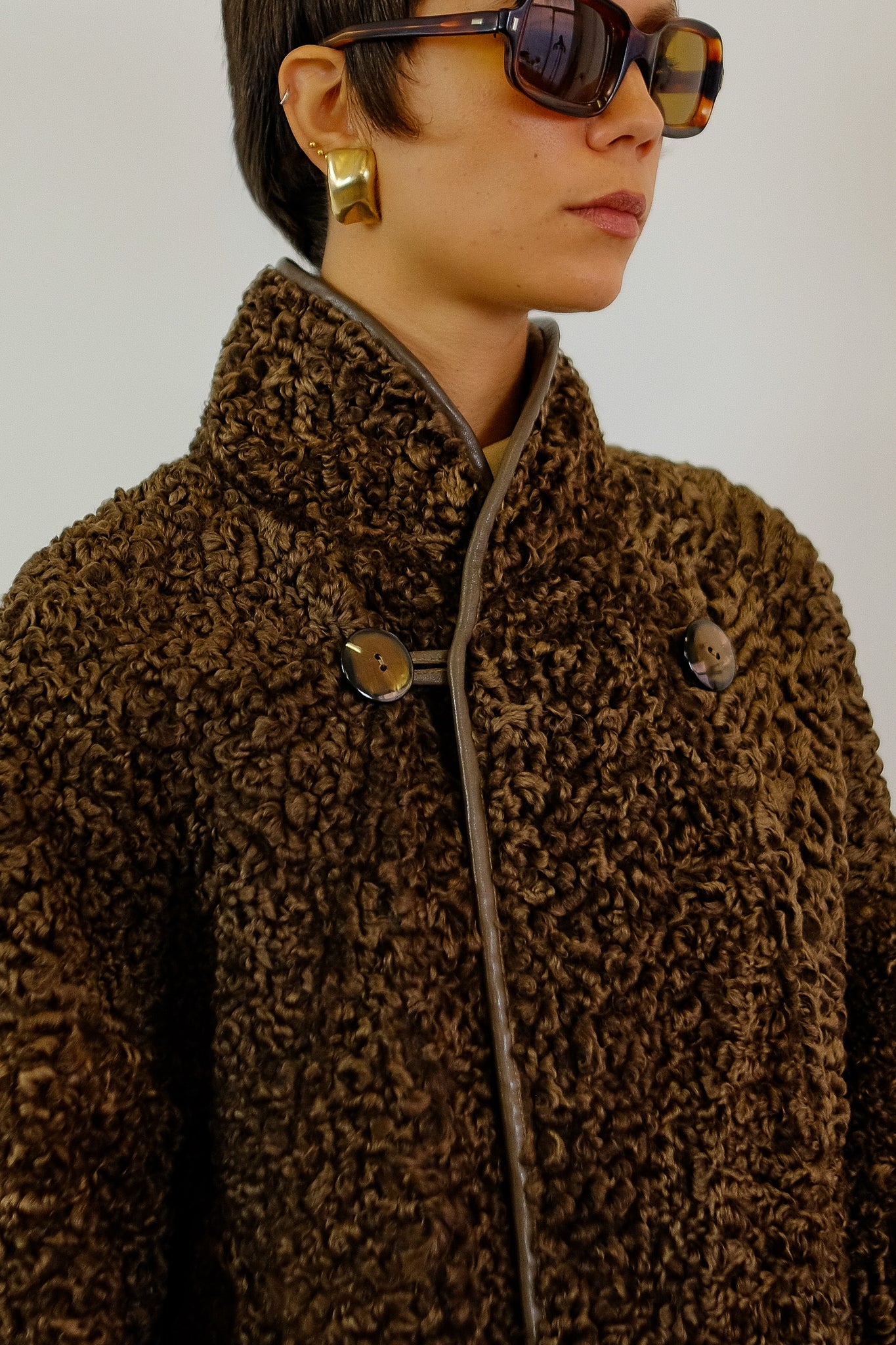 REVERSIBLE 2in1 SHEARLING JACKET IN BROWN