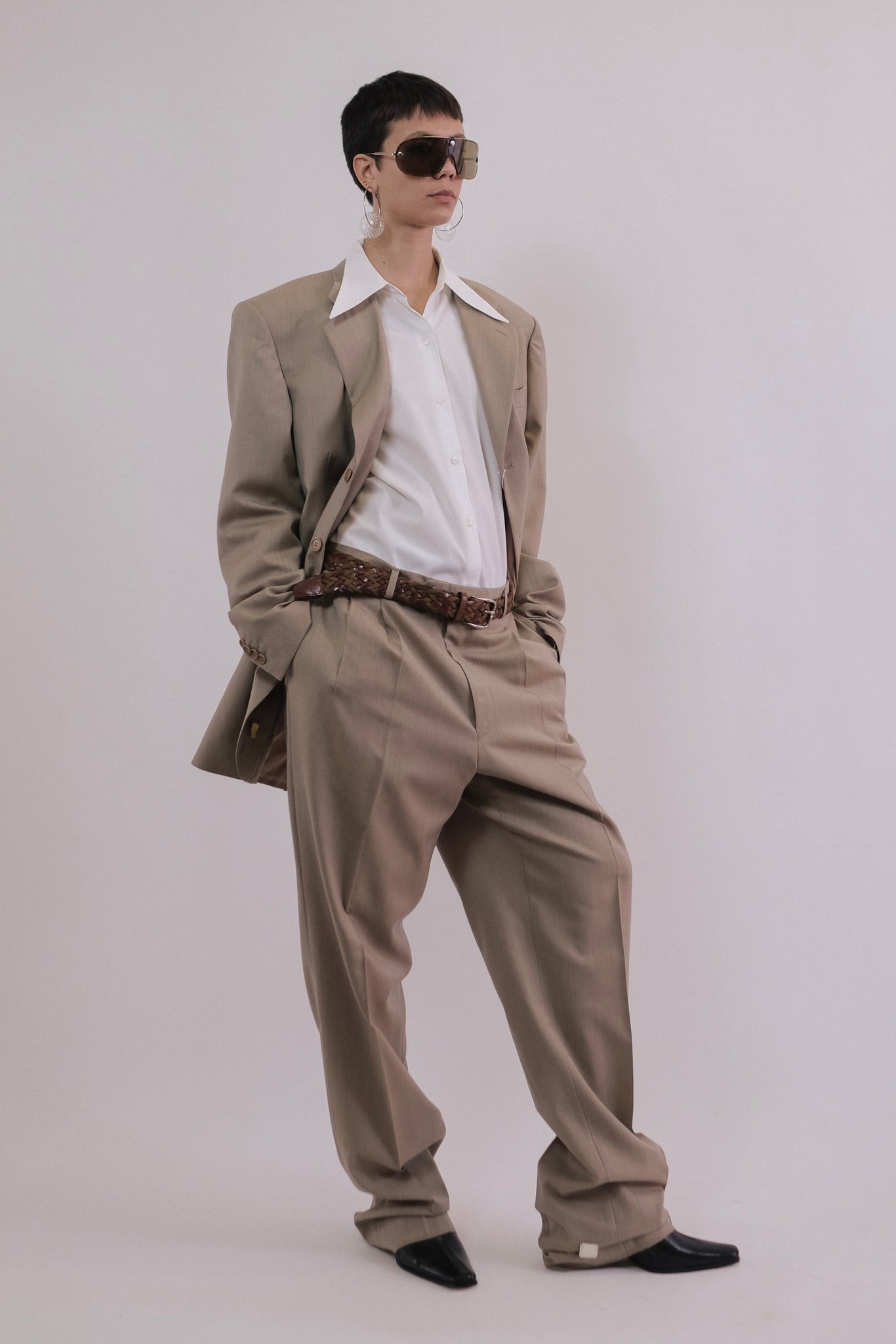 DEADSTOCK ANGELO ROME MENSWEAR SUIT IN TAUPE