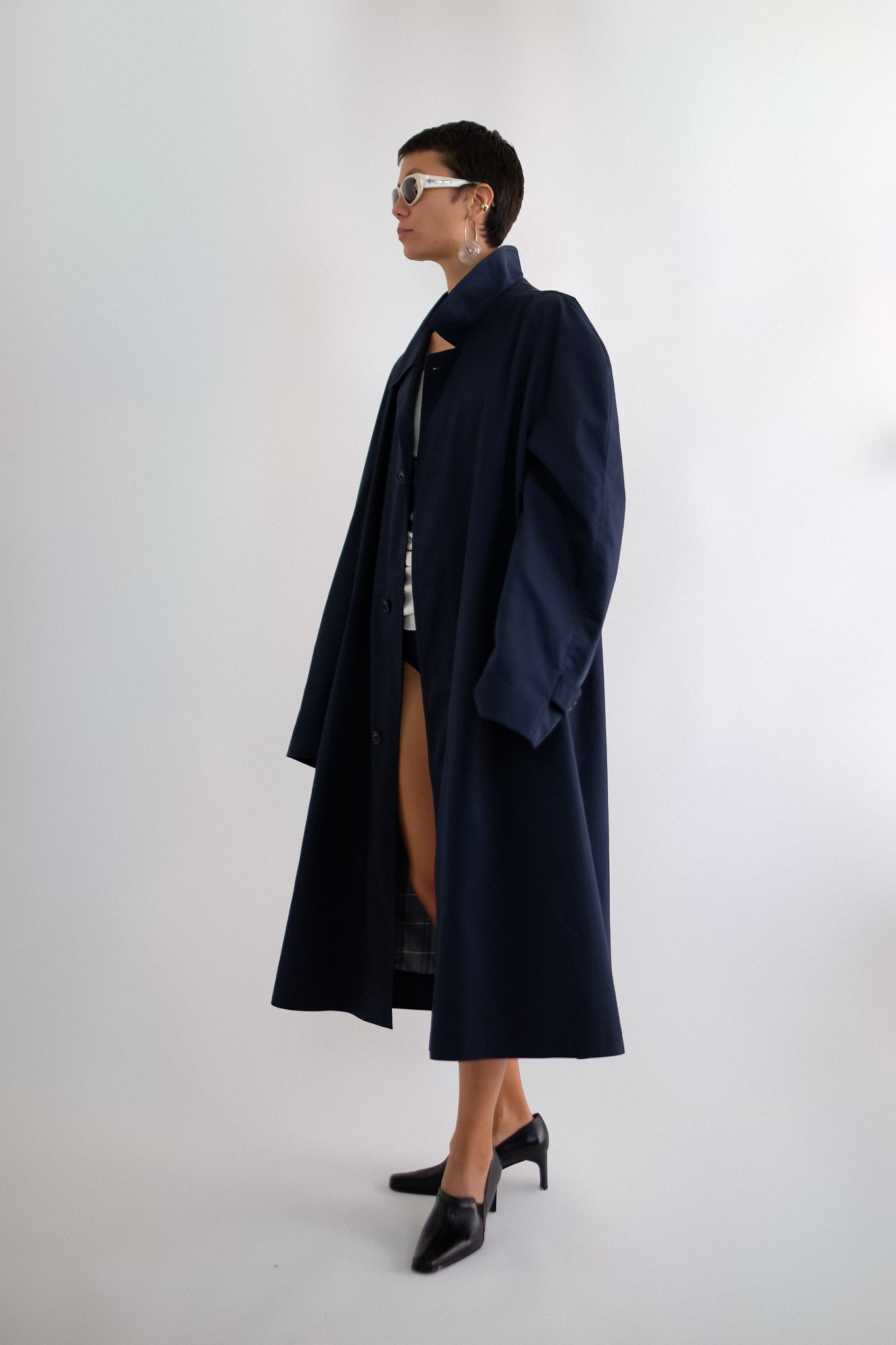 OTT &  HEINEMANN VINTAGE TRENCH IN NAVY