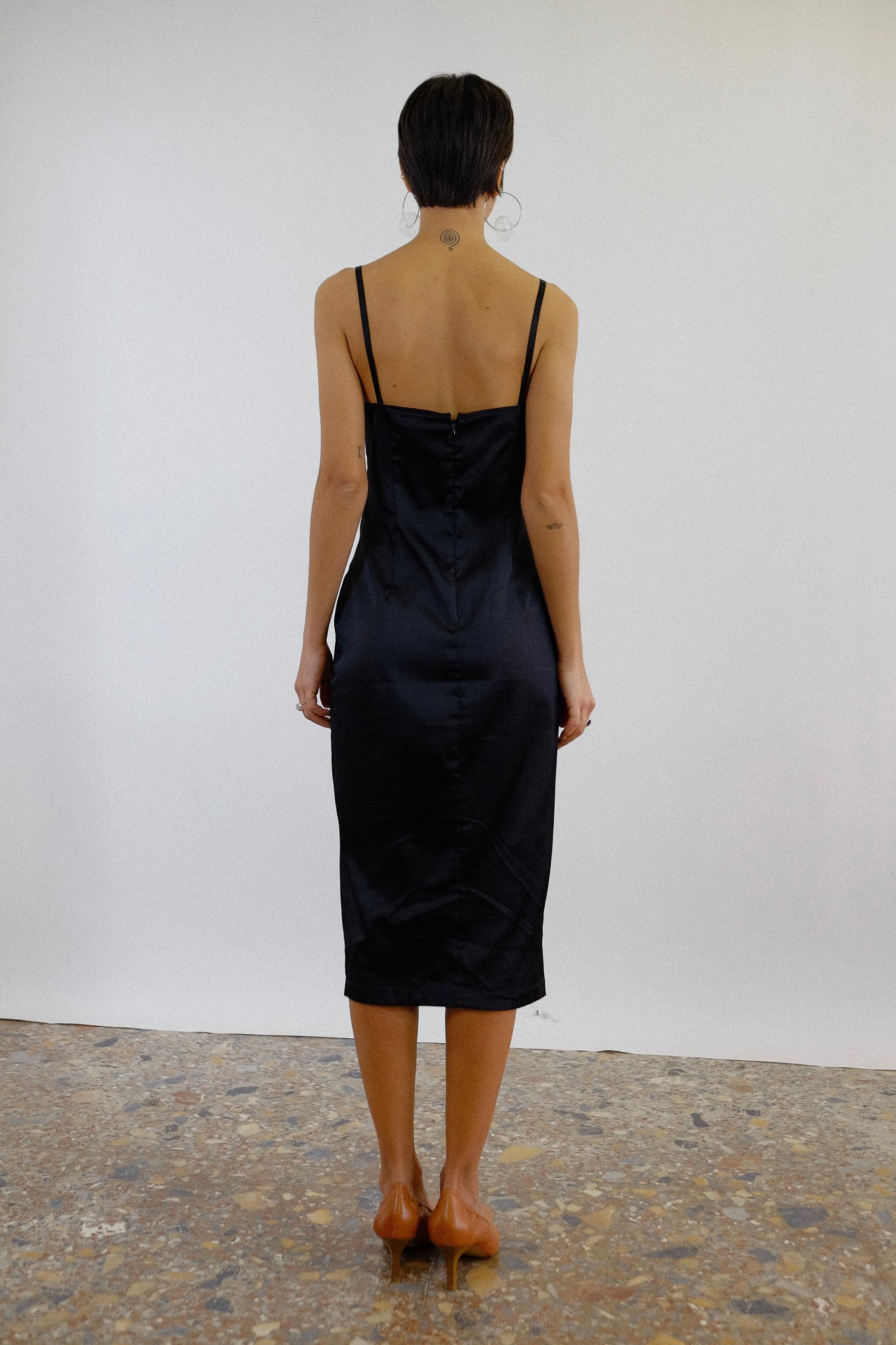 DOLCE & GABBANA TECHNICAL STRETCH BUSTIER DRESS IN BLACK