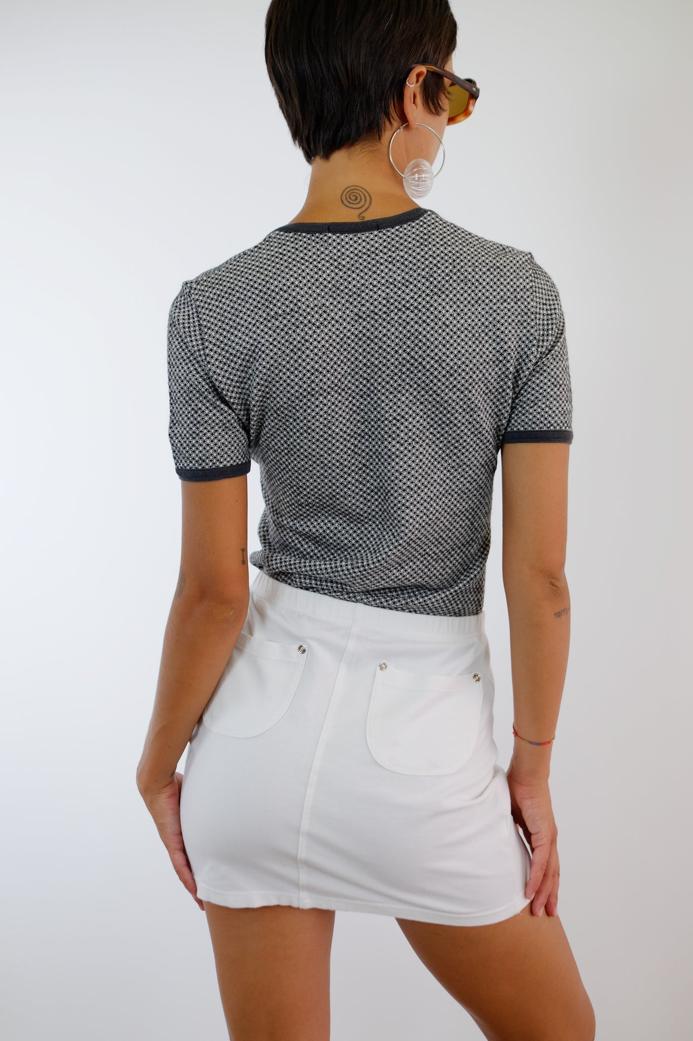 D&G COTTON JERSEY MINI SKIRT