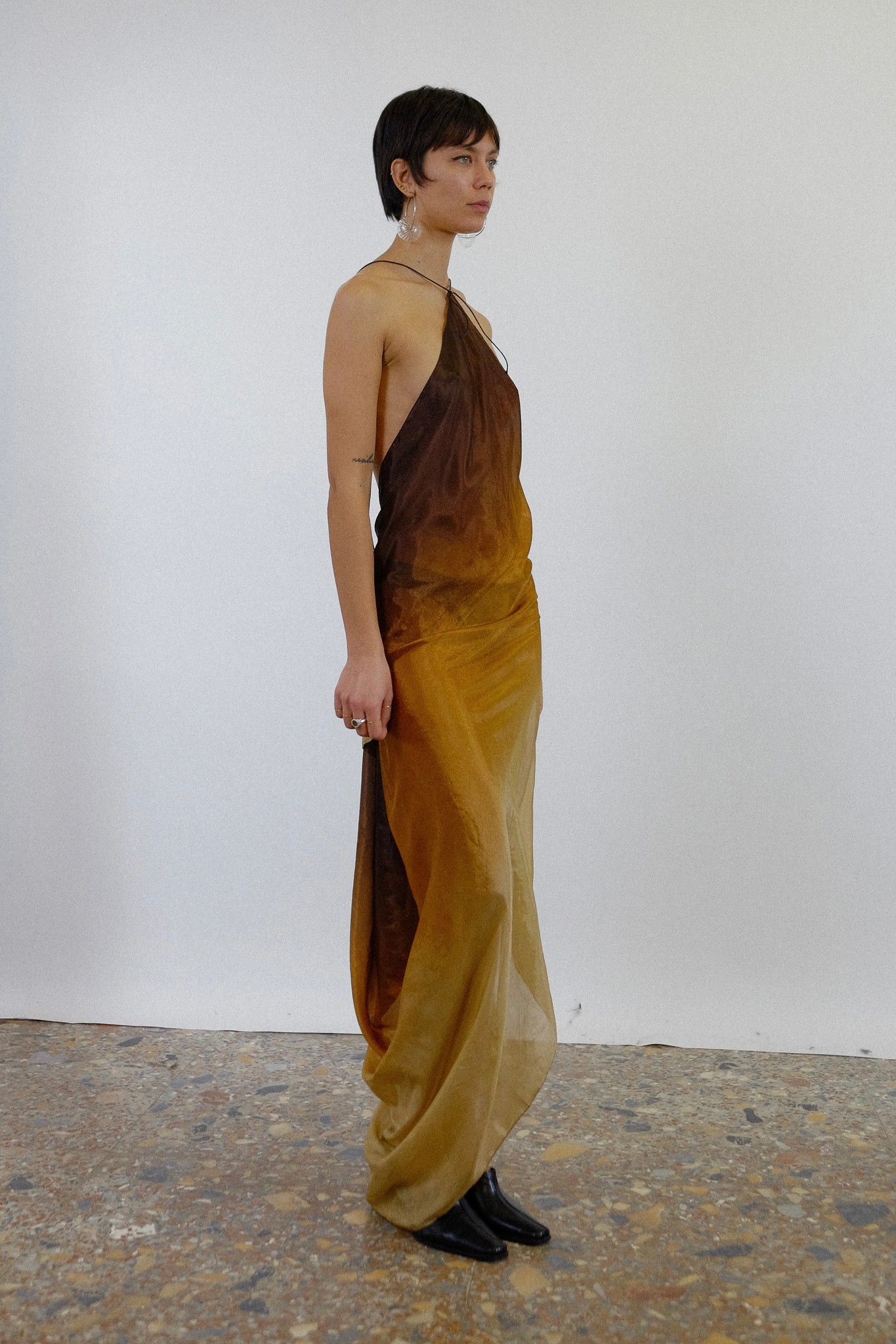 A_COLLECTION ORIGINAL SILK DEGRADÉ DRESS