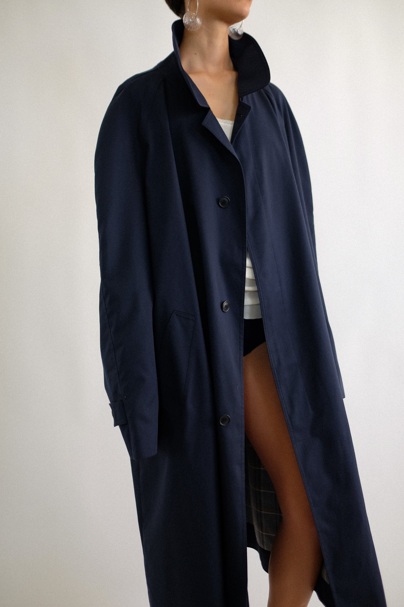 OTT &  HEINEMANN VINTAGE TRENCH IN NAVY
