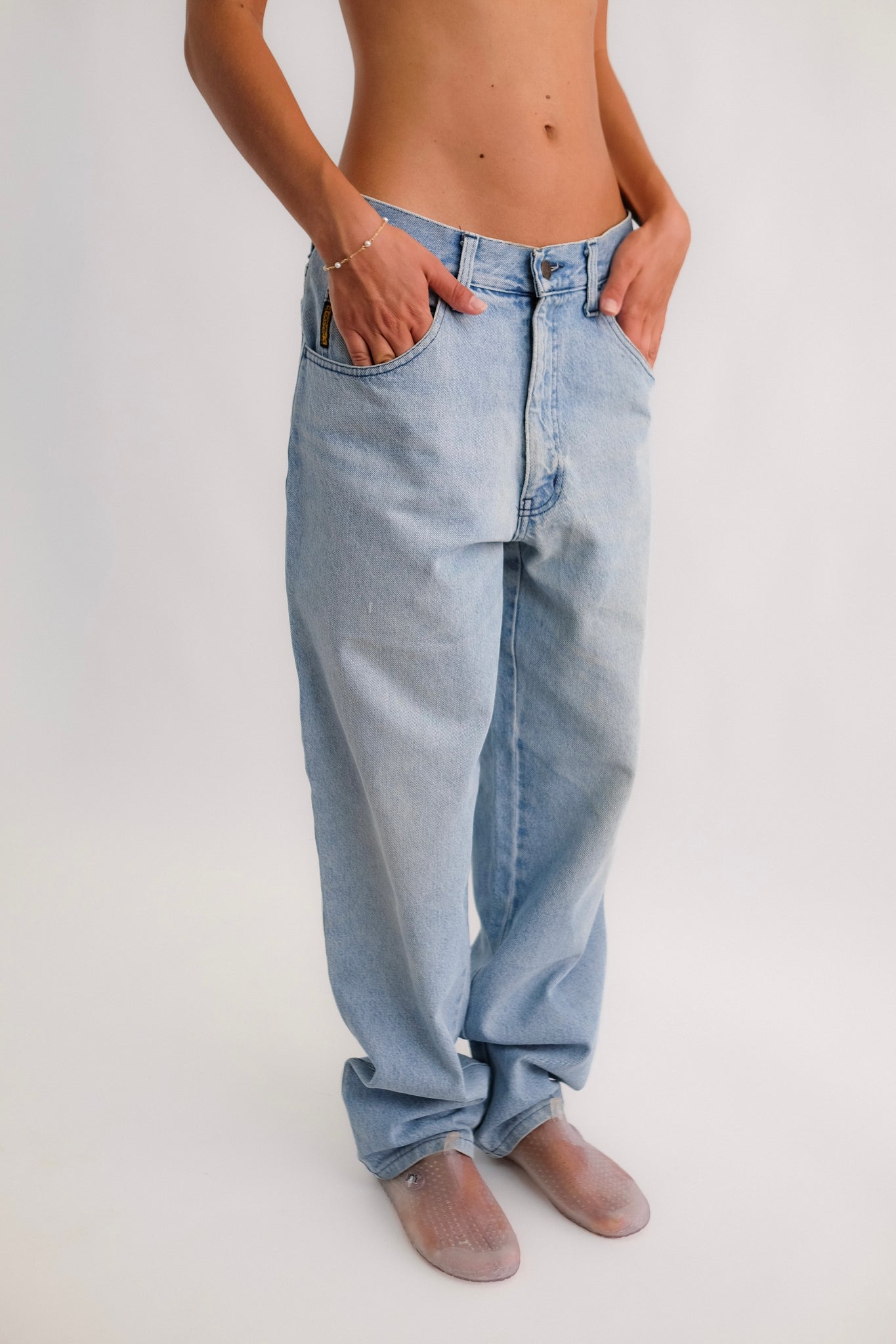 ARMANI VINTAGE JEANS IN LIGHT-WASH DENIM