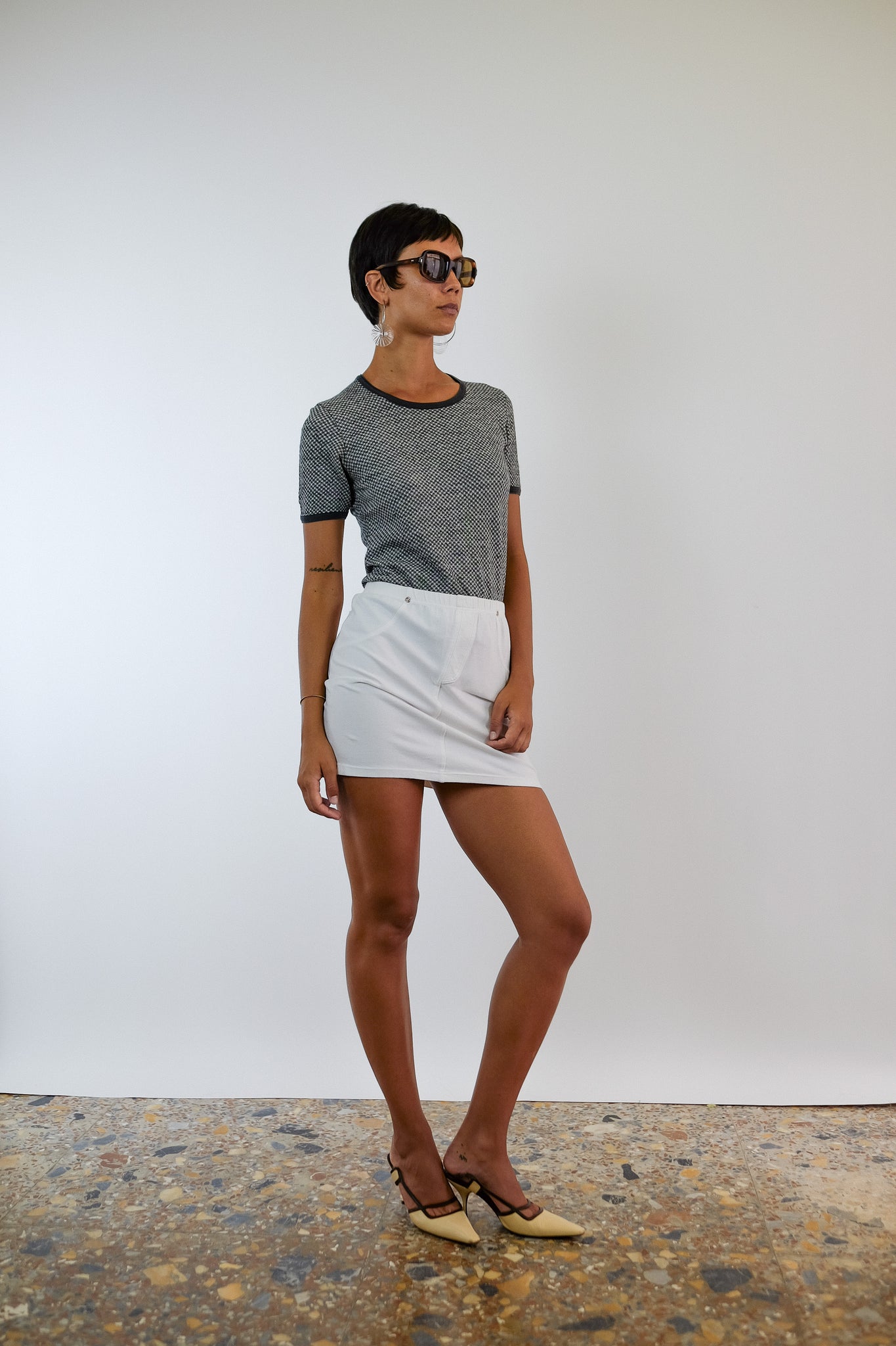 D&G COTTON JERSEY MINI SKIRT