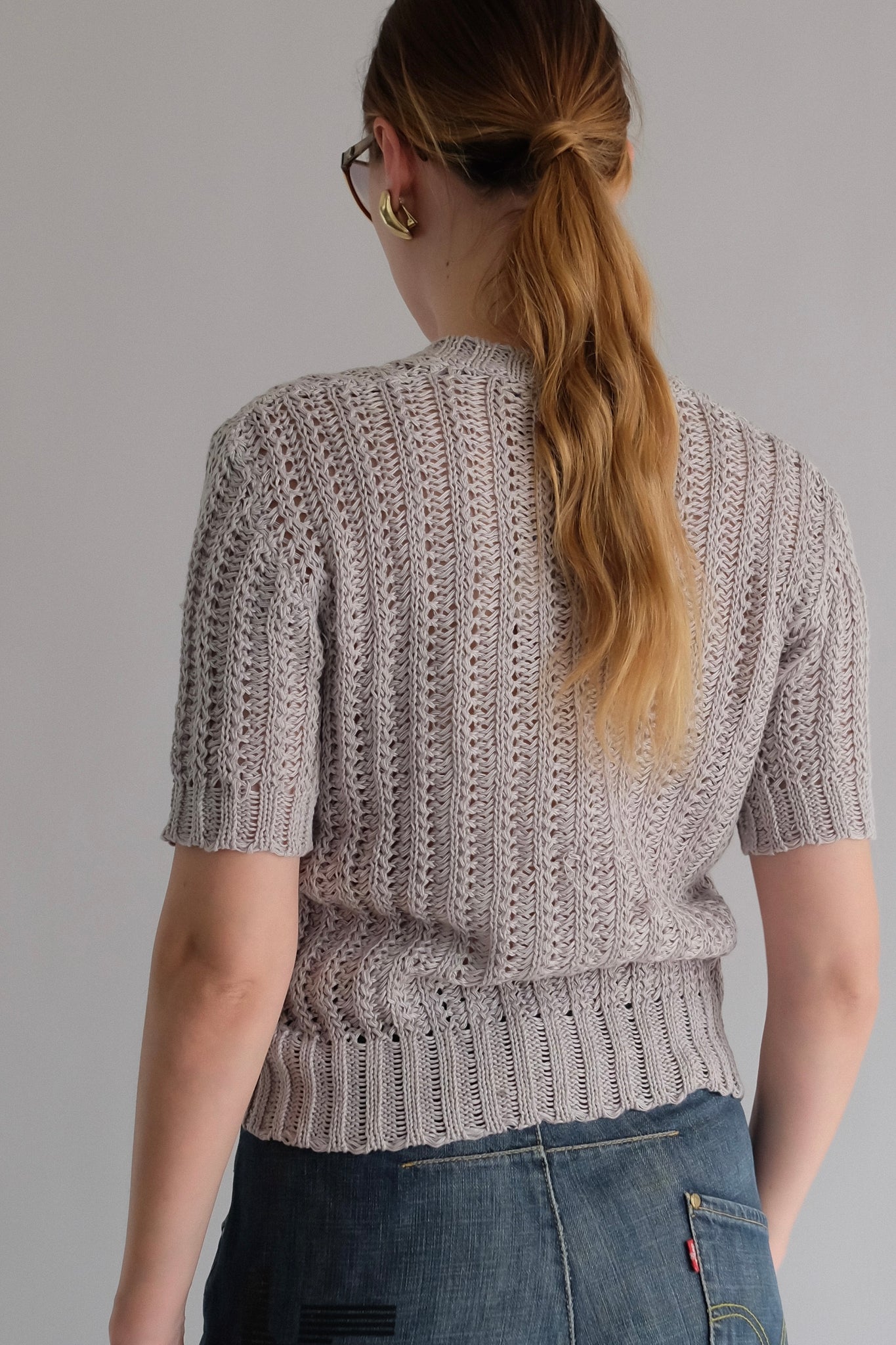 1960S ITALIAN VINTAGE DEADSTOCK LINEN KNIT IN NEUTRAL