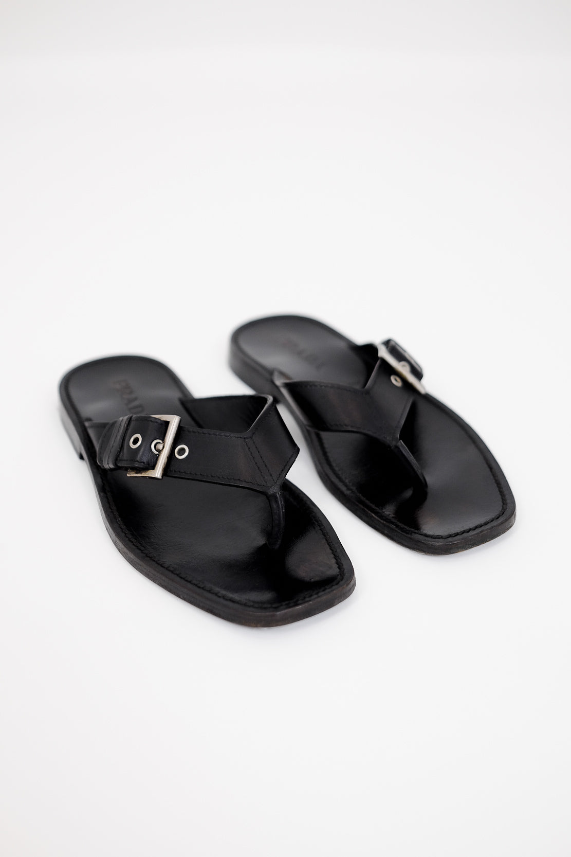 PRADA LEATHER SANDALS