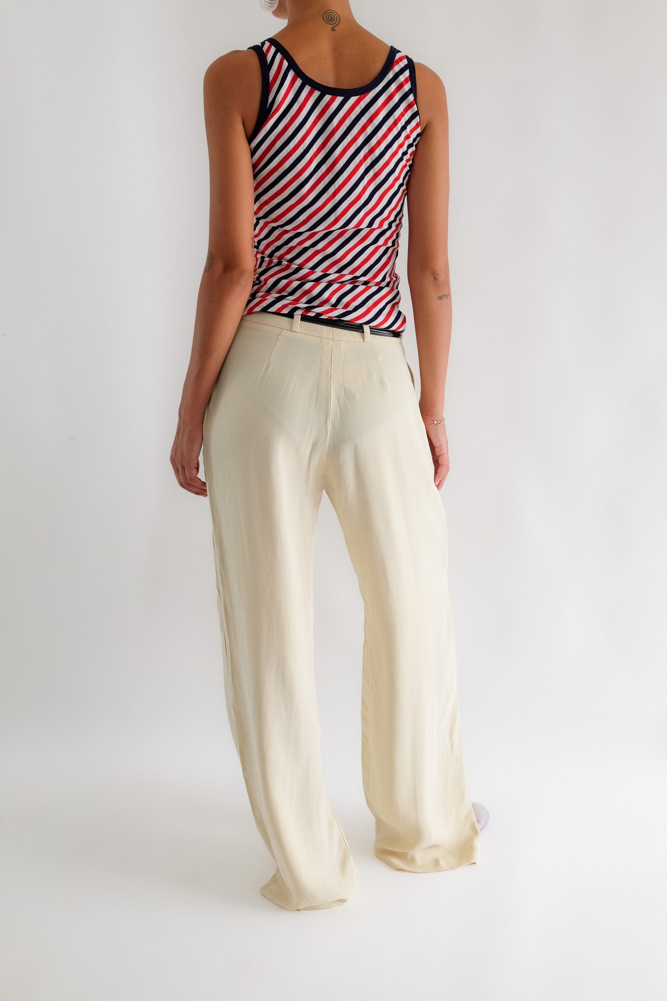 BLUNAUTA ROMA PANTS IN CREAM SILK CREPE