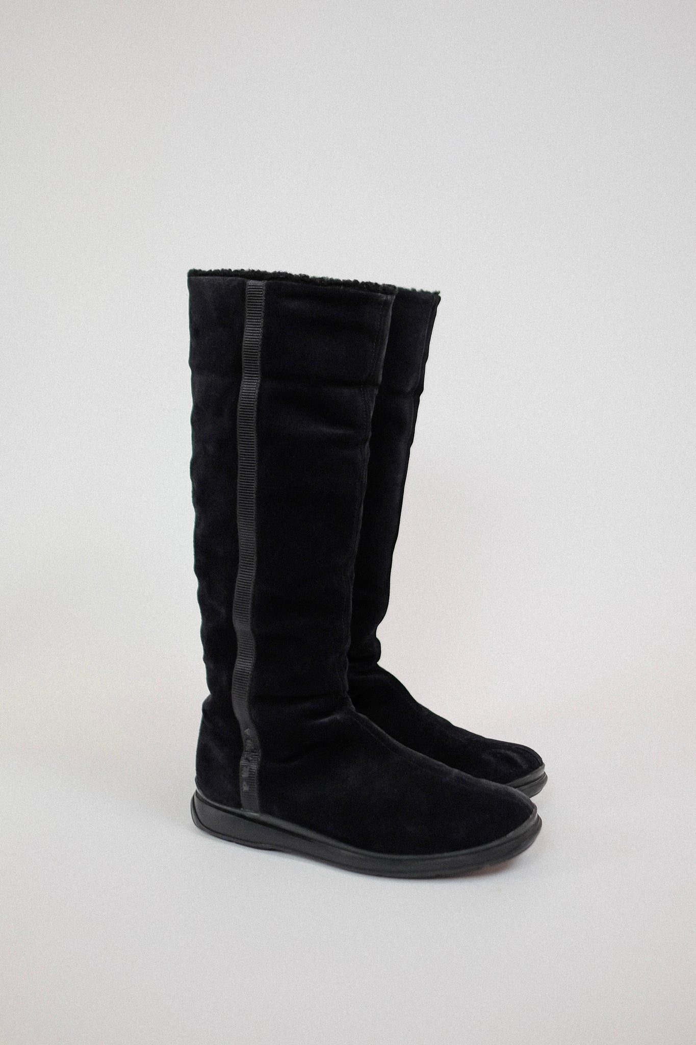 PRADA SPORT 2000 SUEDE BOOTS IN BLACK