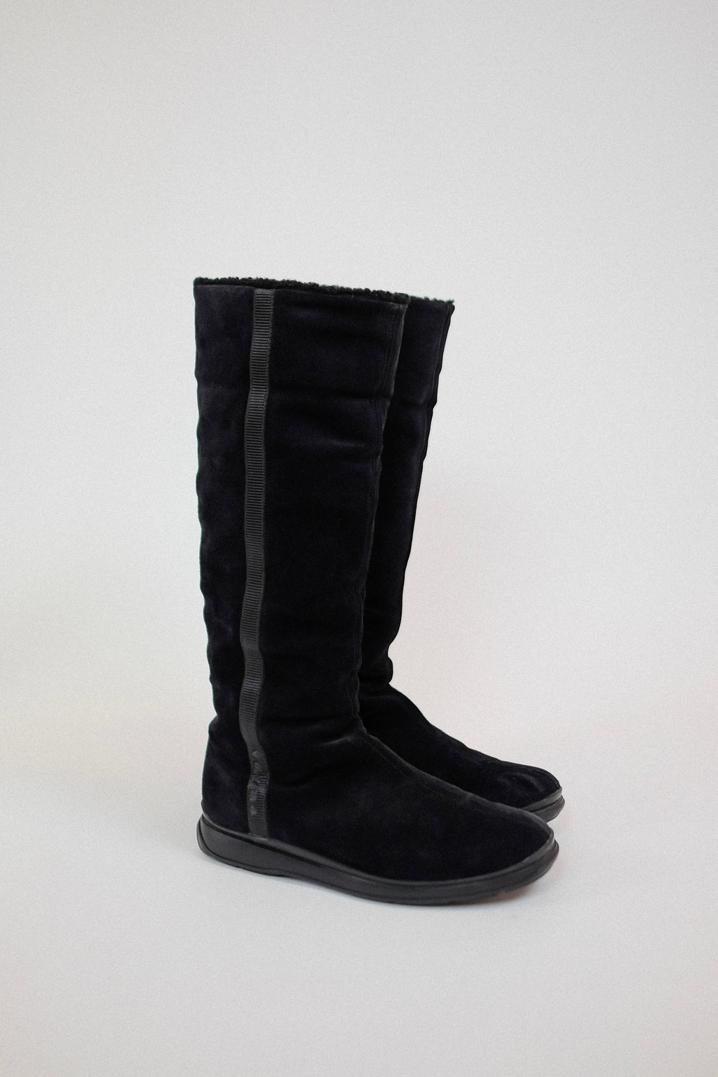 PRADA SPORT 2000 SUEDE BOOTS IN BLACK