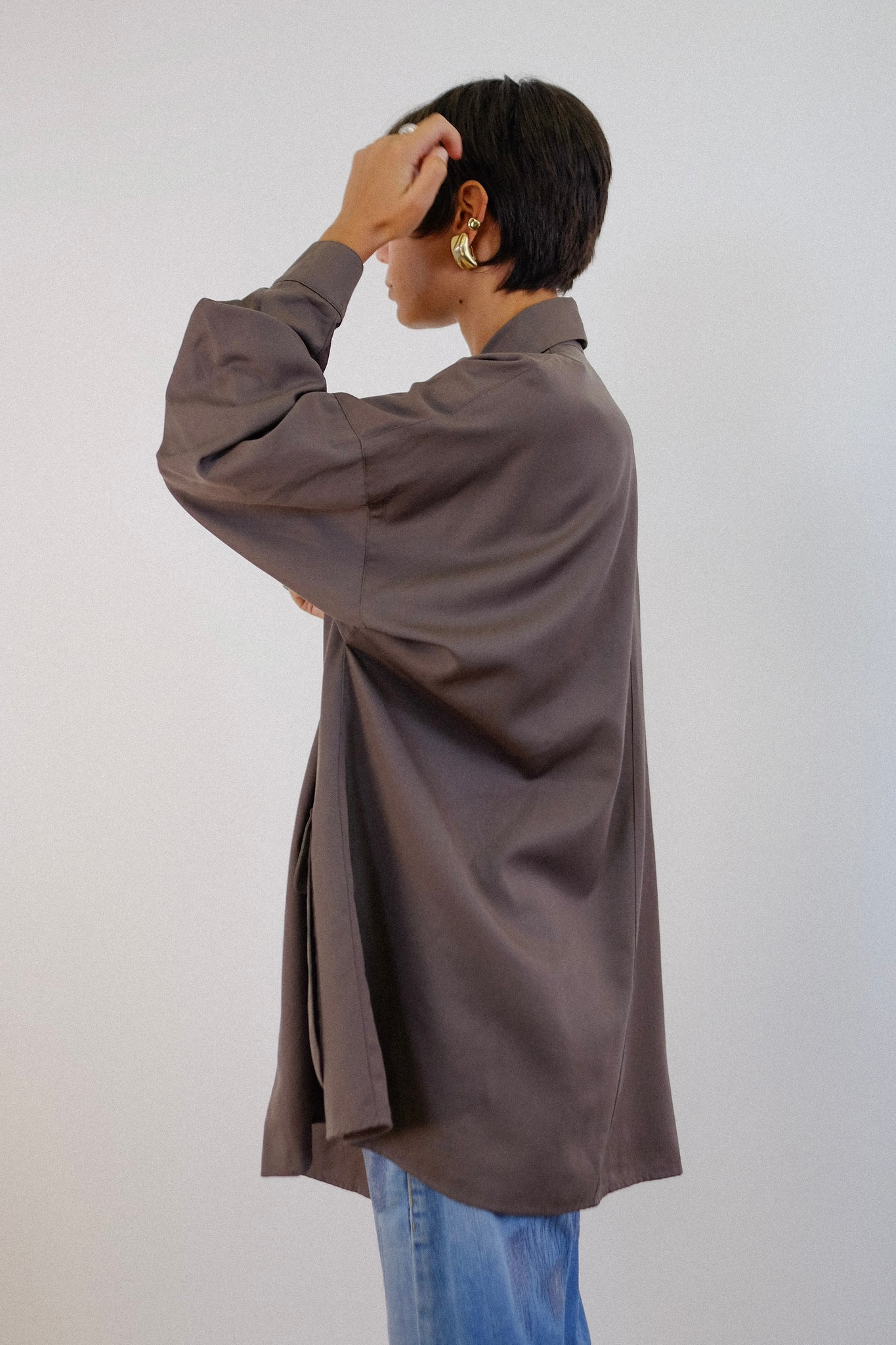 GENNY COVERUP IN DARK OLIVE WOOL