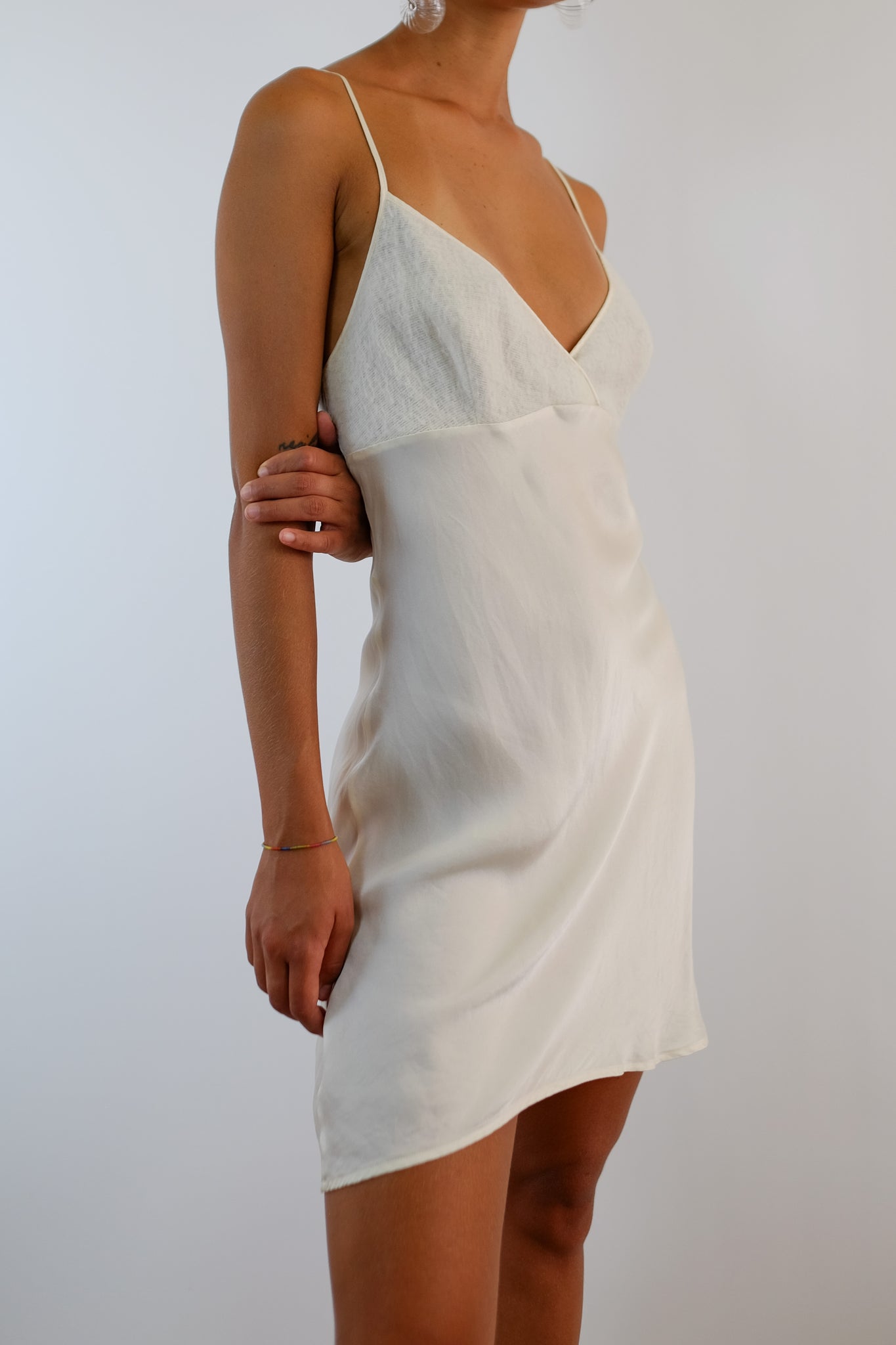 SILVIA MANTEGNA SILK SLIP DRESS