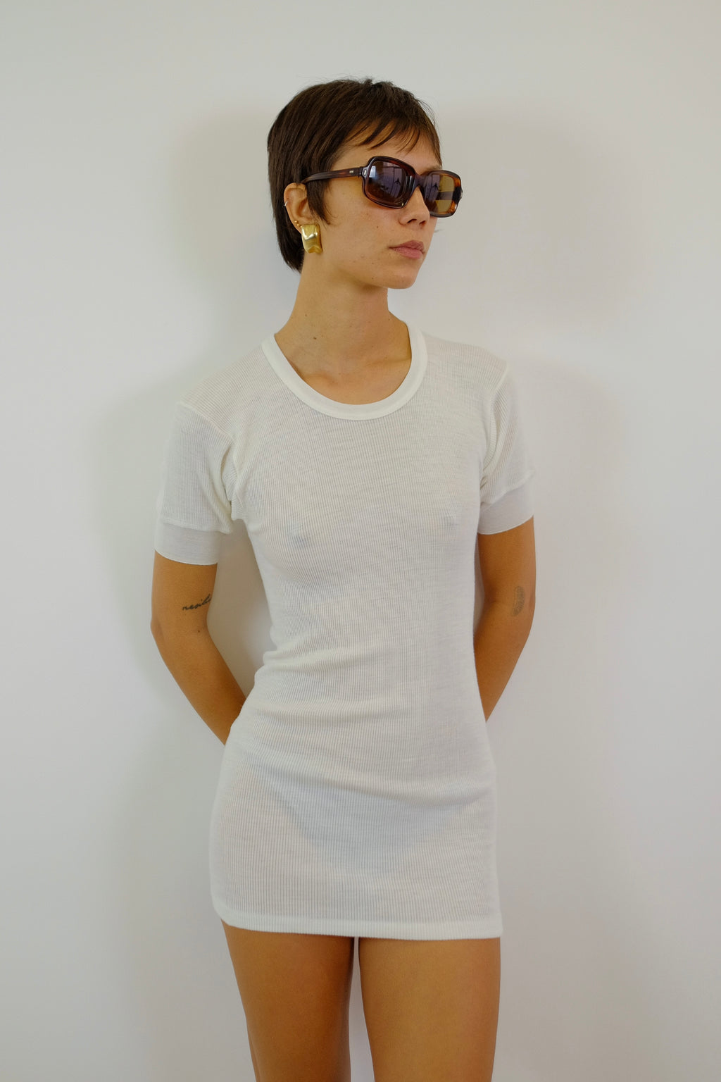 LIABEL VINTAGE BASIC RIBBED T-DRESS