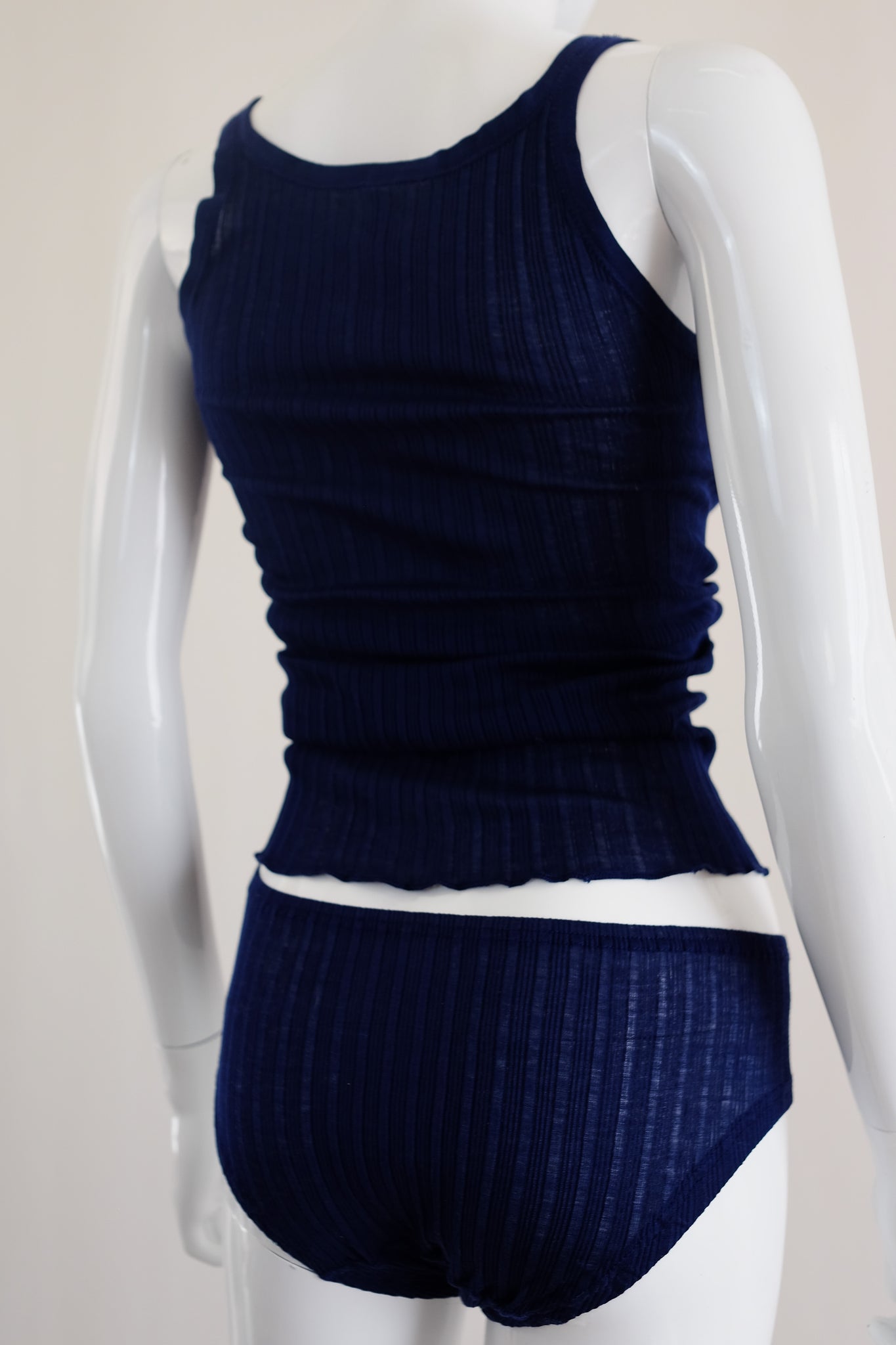 RAGNO DEADSTOCK ITALIAN JERSEY SET IN DEEP NAVY