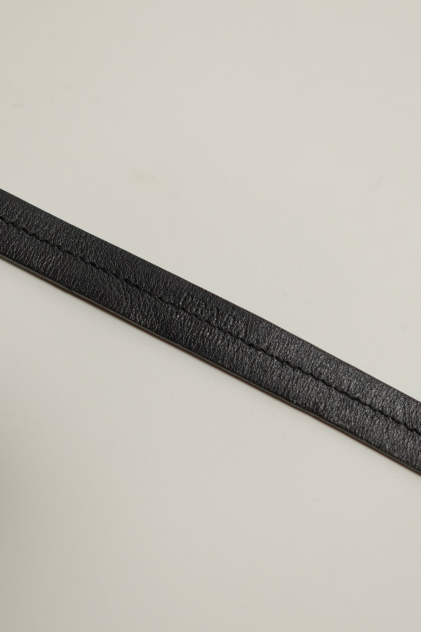 PRADA SKINNY CLIP UTILITY BELT IN BLACK LEATHER