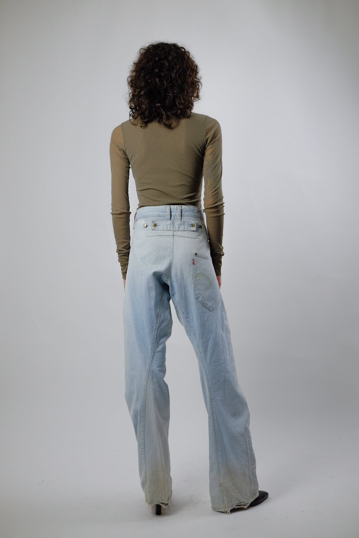 S/M KHAKI GIRAFFE NECK MESH TURTLENECK A____________Collection