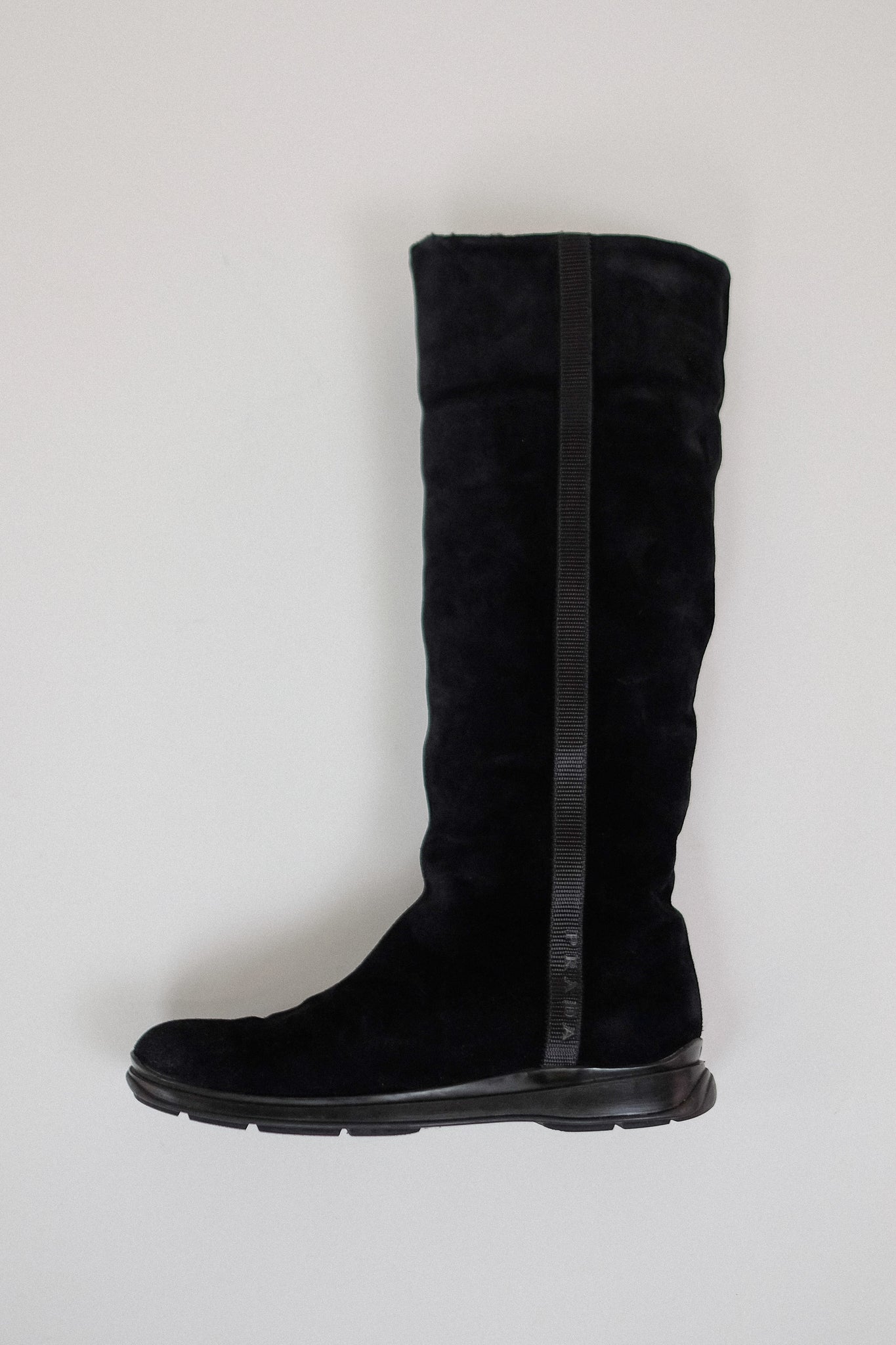 PRADA SPORT 2000 SUEDE BOOTS IN BLACK